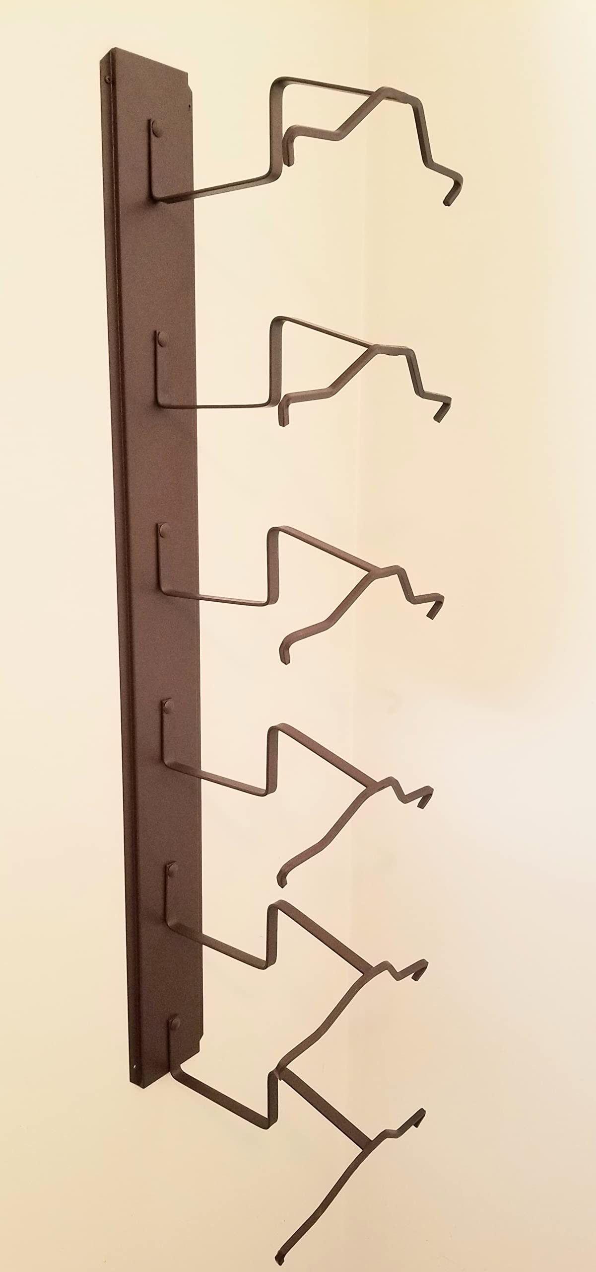 American Made Crown Up Six Hat Rack - Rustic Wall Mount for Hats & Caps