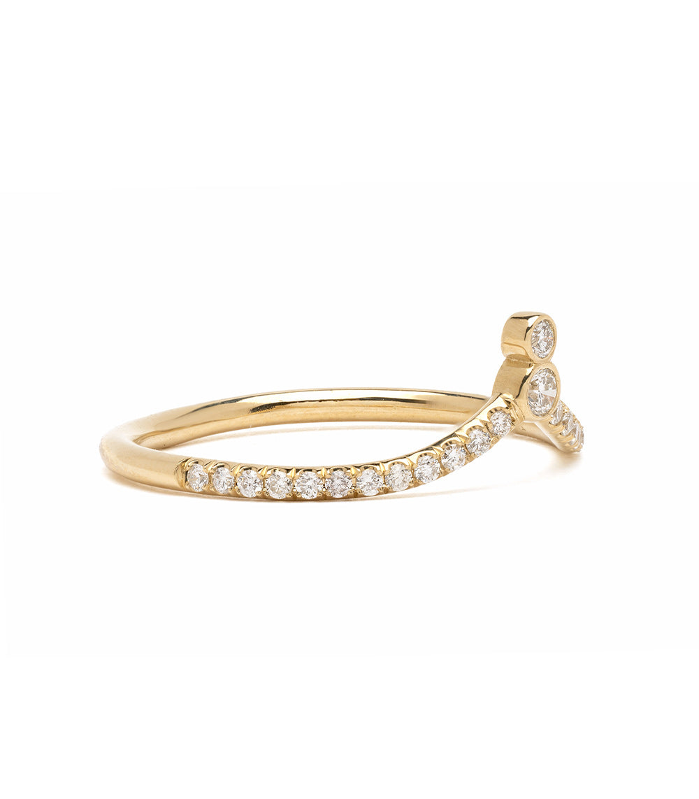 Tiara Bezels Nesting Band - Elegant Stackable Rings for Women, Perfect for Weddings, Prom & Special Occasions