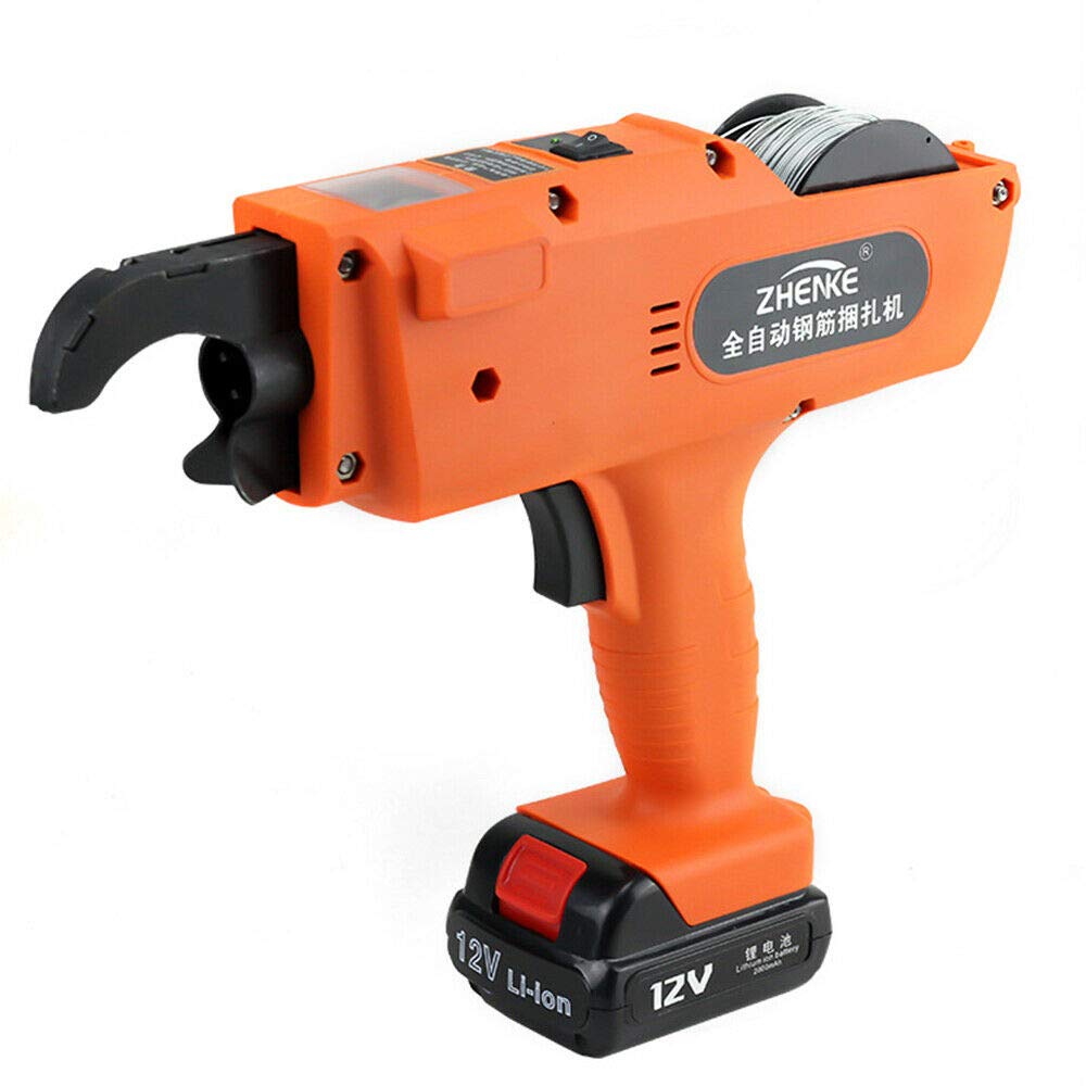 Handheld Automatic Rebar Tying Machine - Steel Bar Binding Tool for 8-34mm Rebar | Reinforcing Steel Strapping Tool Kit for Construction & DIY Projects