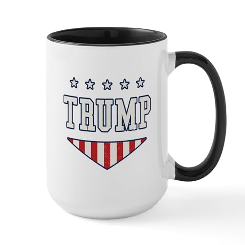 White/Black Inside - Donald Trump For President Large Mug