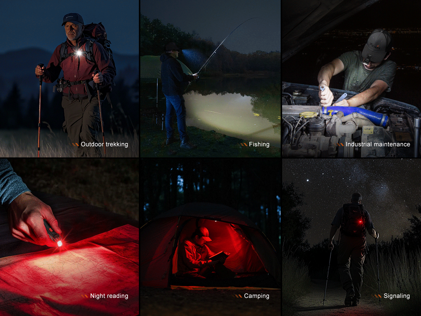 Fenix SW05R Multipurpose Clip On Light - Red & UV Output for Camping, Hiking, and Emergency Use