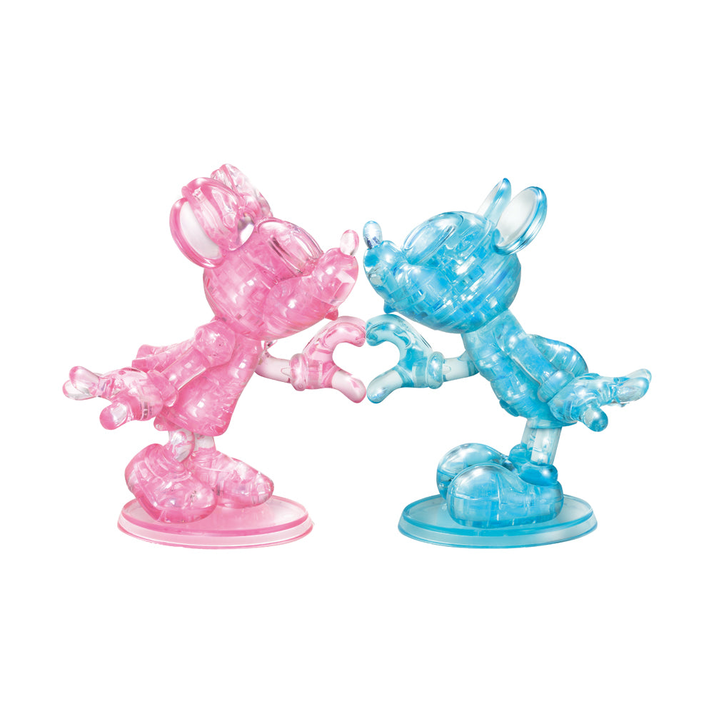 BePuzzled Disney Minnie & Mickey 3D Crystal Puzzle - 68 Piece Brain Teaser for Adults & Kids | Fun Family Game Night & Gift Idea for Disney Fans