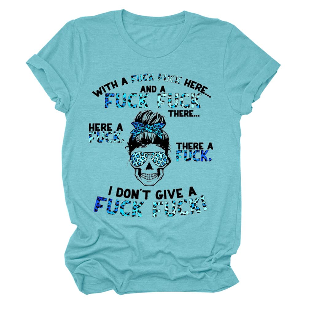 Funny Women's Letter Printed T-Shirt with Humorous Leopard Graphic - Cute Sarcastic Novelty Top for Summer | Perfect for Casual Wear, Parties & Gifts