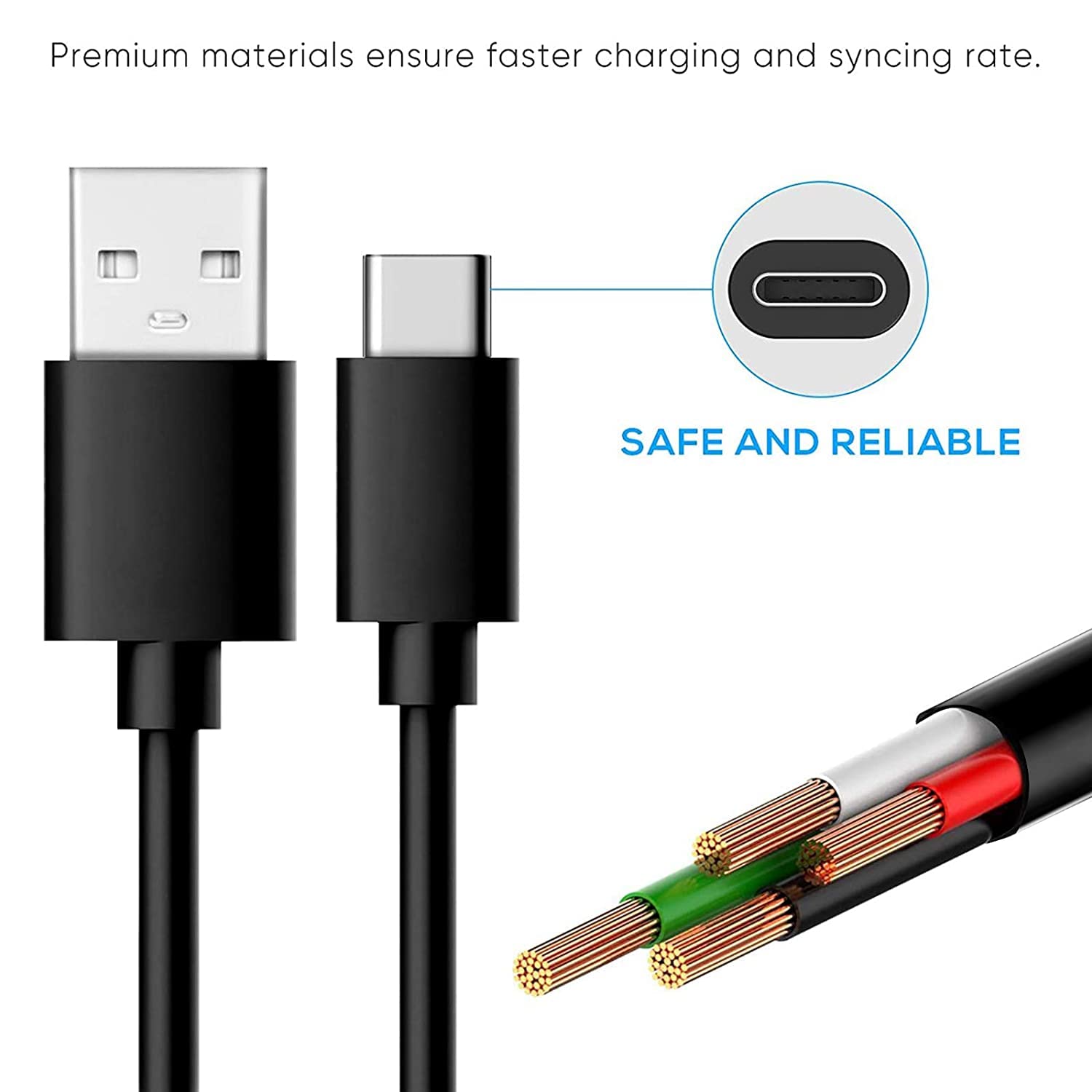 Fast Charging USB C Wall Charger & 5ft Cable - Compatible with Sonos Roam Speaker | Replacement Power Adapter (Black) | Perfect for Home, Office & Travel Charging