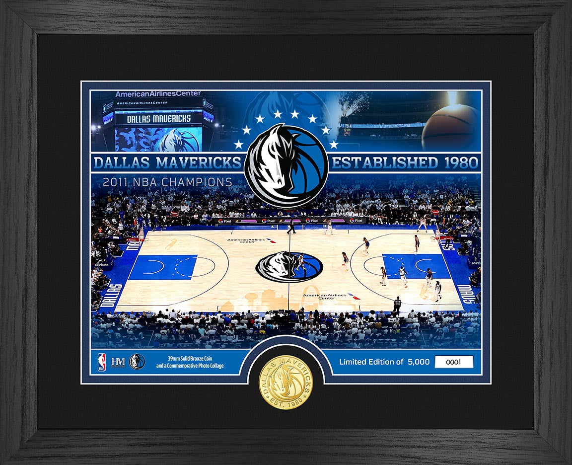Dallas Mavericks Bronze Commemorative Coin with Court Photo - Limited Edition NBA Collectible for Fans and Sports Memorabilia Enthusiasts | Perfect for Gifts, Display, and Basketball Fan Collections