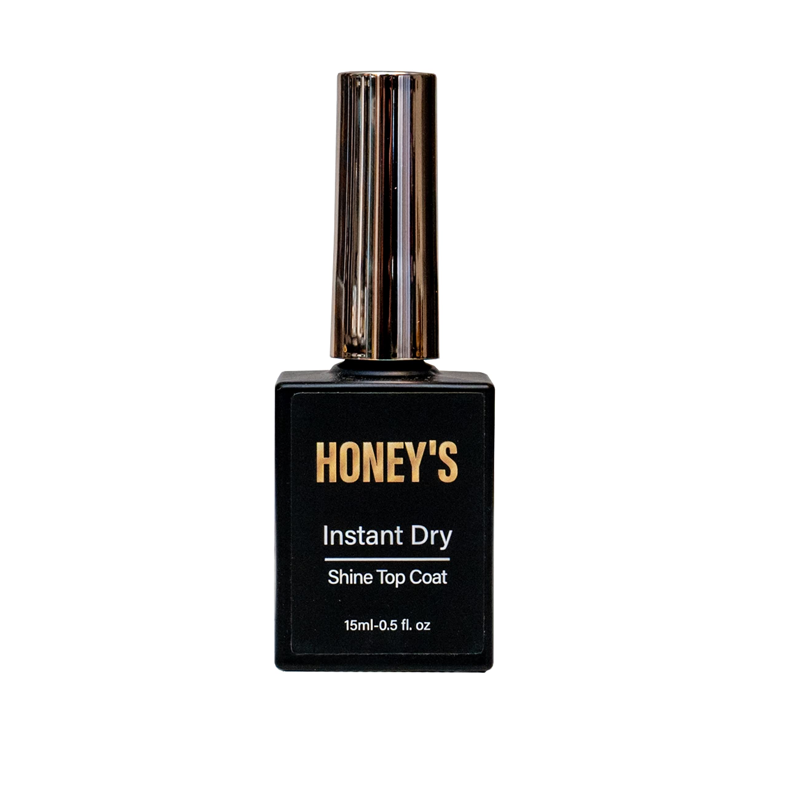 Honey's Instant Dry Top Coat - Quick Shine, Long-Lasting Nail Polish Protector - No UV Light Needed | Perfect for Manicures, Pedicures & Salon Use