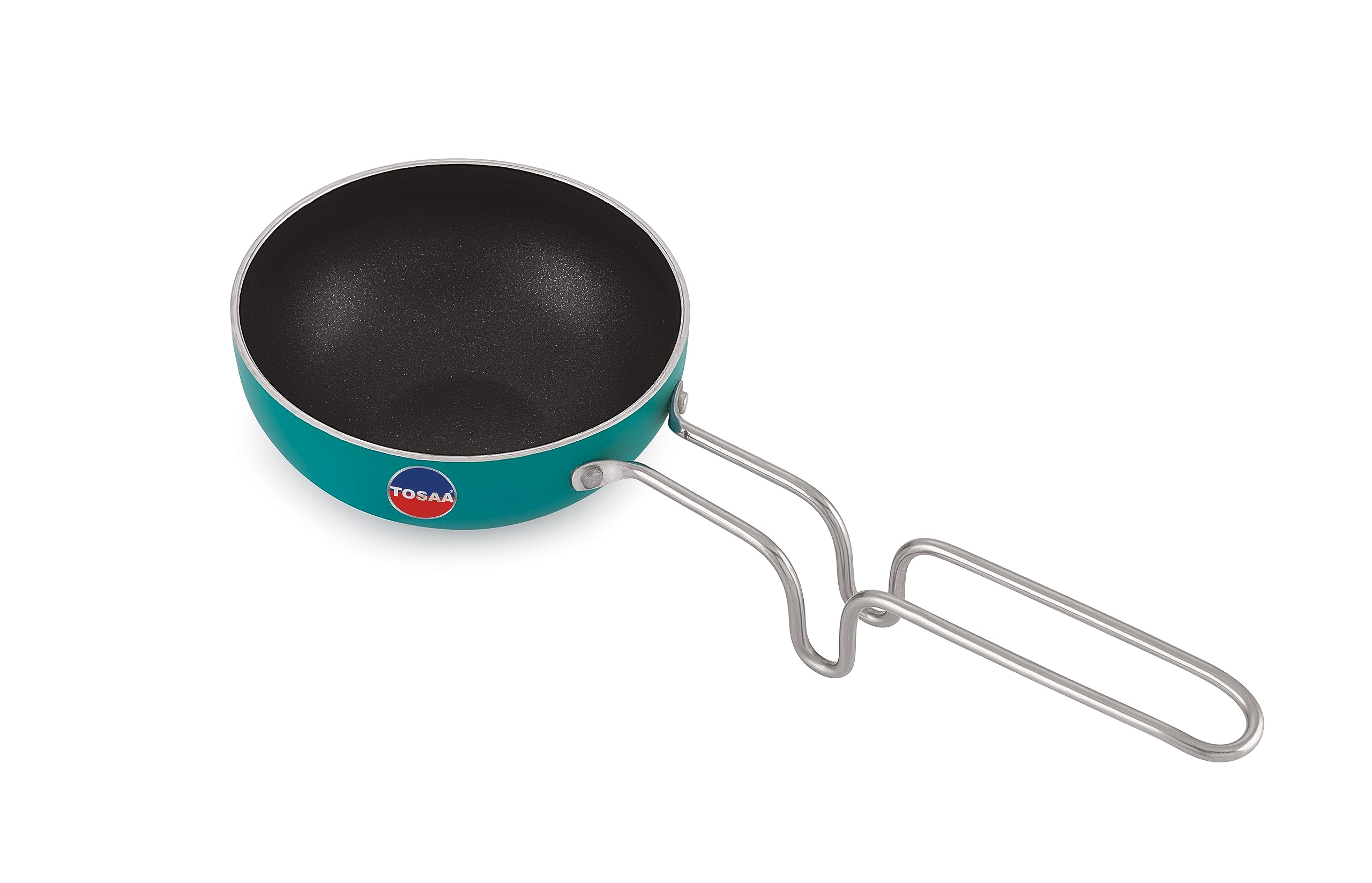 TOSAA Non Stick Tadka Pan, 11cm - Stainless Steel Tempering Pan for Indian Cooking | Tempering Spices, Frying Dal & Tadka | Gas & Flame Safe with Scratch-Resistant Amber Coating | Perfect for Home Kitchens & Restaurant Use