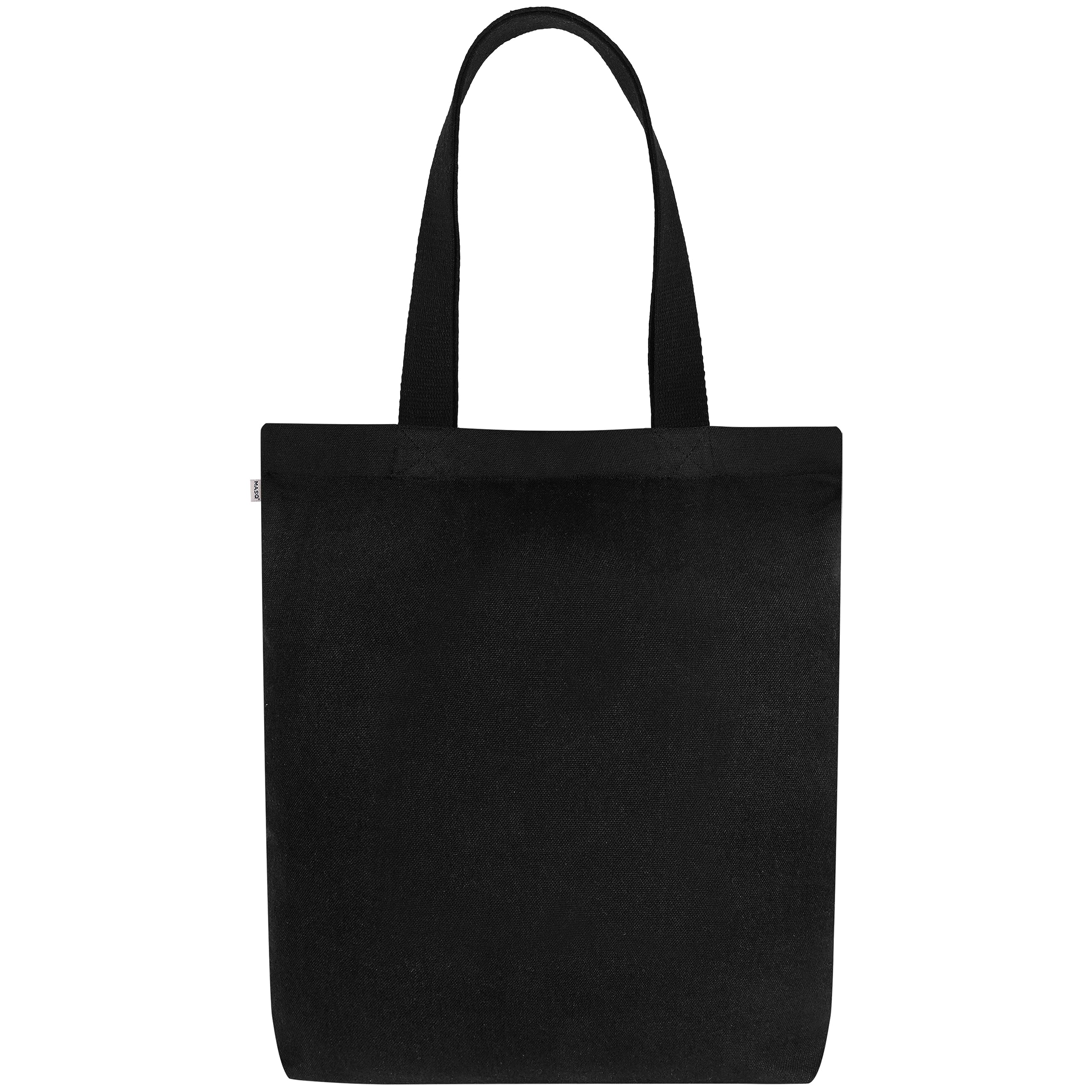 MASQ Women & Girls' Embroidered Canvas Zip Tote Bag - 100% Organic Cotton Eco-Friendly Reusable Shopping Bag | Stylish Work, College, Travel & Casual Purse | Perfect Affordable Gift for Birthday, Mother's Day & Everyday Use