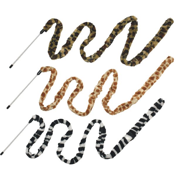 Multipet Safari Wands Cat Toy - Interactive Feather Teaser Wand for Kittens & Adult Cats - Perfect for Playtime, Exercise & Bonding (Indoor/Outdoor Use)