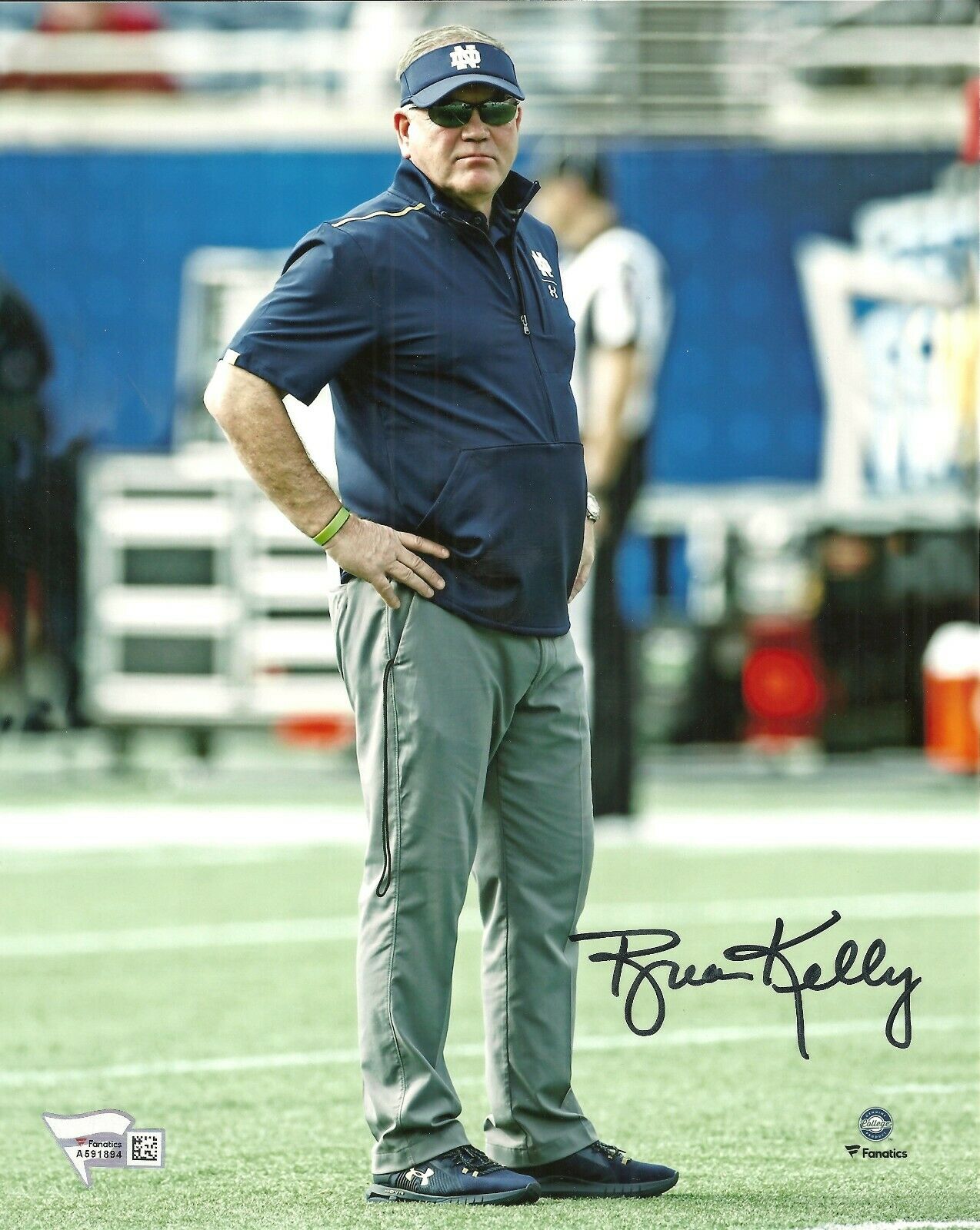 Brian Kelly Notre Dame Fighting Irish Autographed 8x10 Photo - Signed Memorabilia for College Football Fans, Sports Collectors & Home Decor