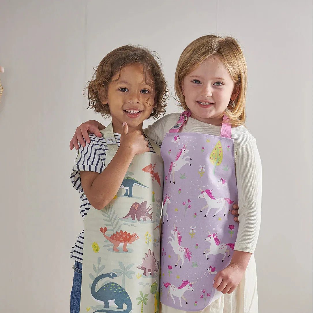 Unicorn Friends Apron for Kids - Cute & Adjustable Baking Cooking Apron - Perfect for Birthday Parties, Baking Classes & Pretend Play
