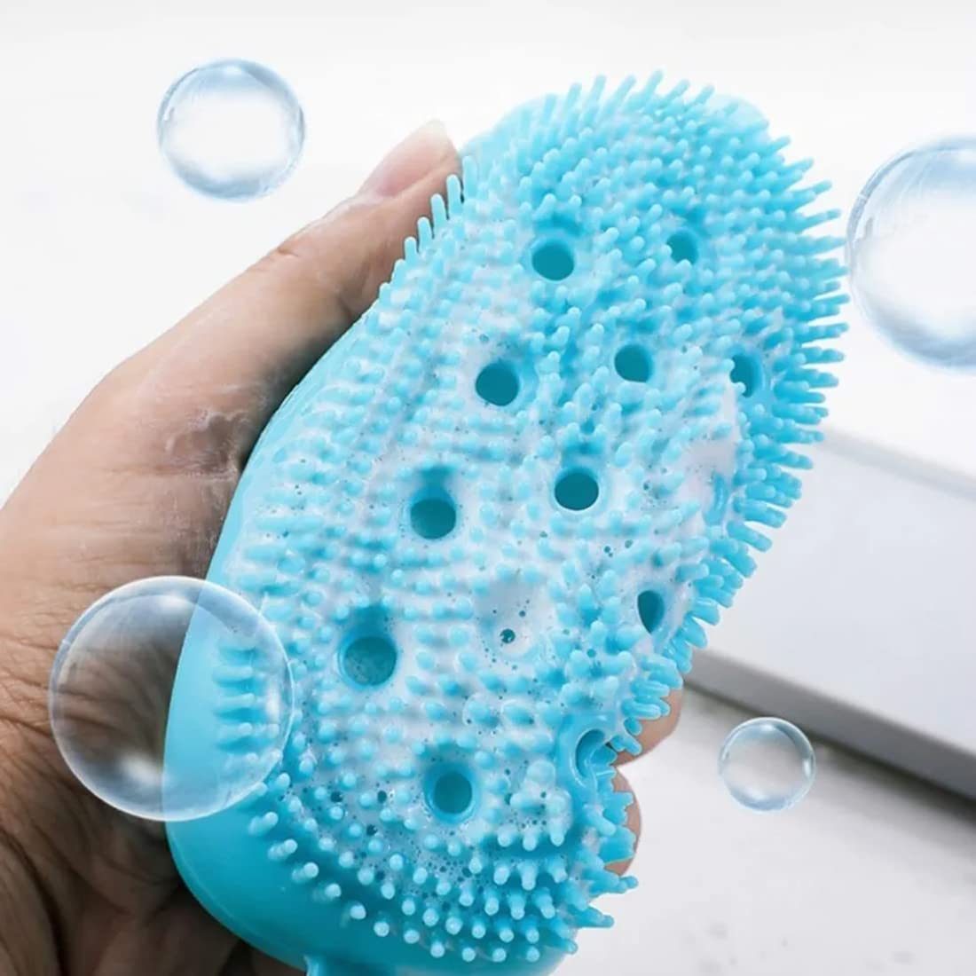 **Air Son Silicone Bubble Bath Brush - Ultra Soft Exfoliating Body Scrubber for Shower, Spa & Massage - Unisex Skin Care & Beauty Tool for Healthy Glow (Multicolor, Gentle Cleansing & Relaxation)**