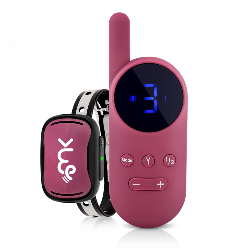 World's Smallest Shock Collar for Small Dogs - Waterproof Training Collar with Sound, Vibration & 3 Safe Shock Levels (Purple) - Perfect for Bark Control & Obedience Training at Home or Outdoors