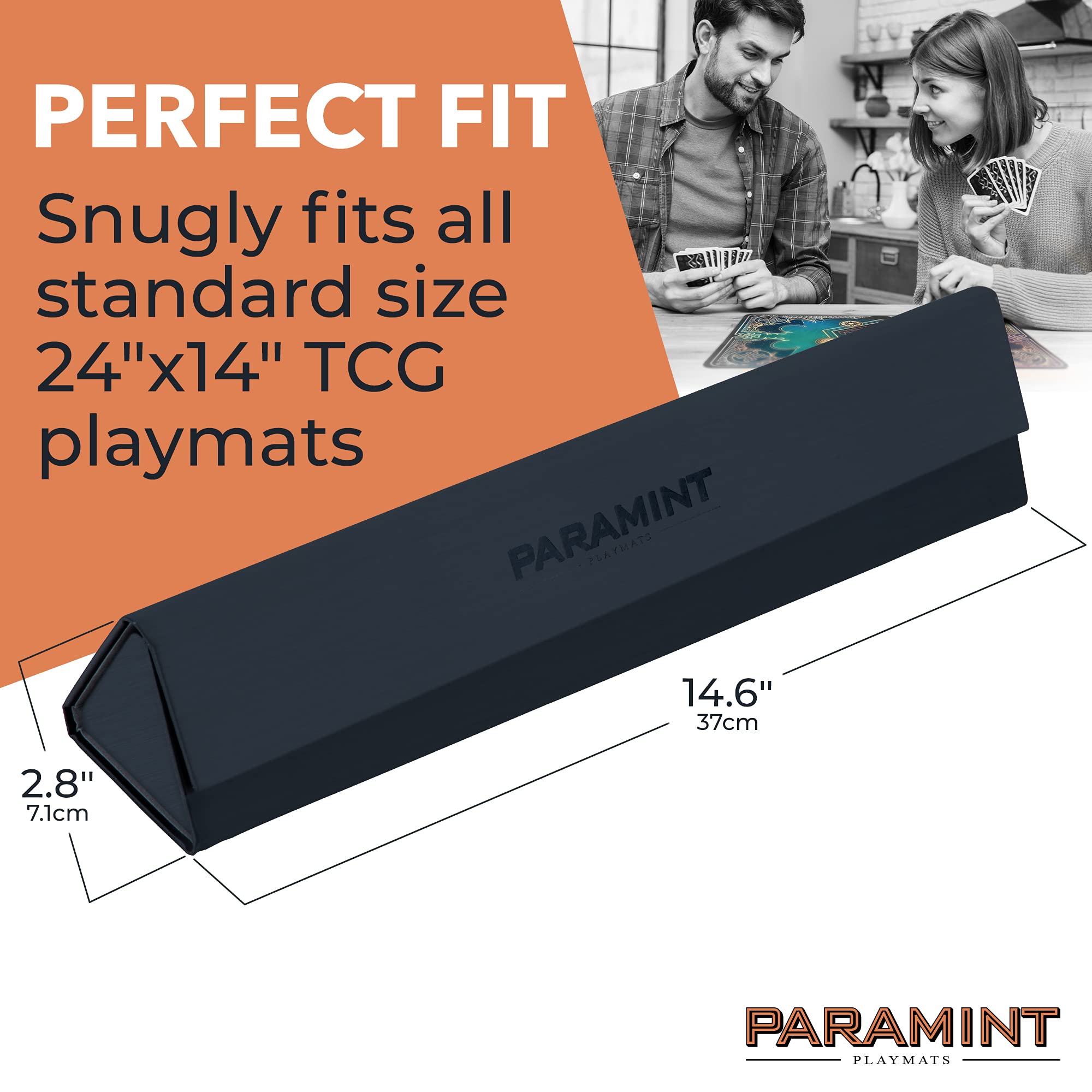 Premium MTG Play Mat Case - Durable Leatherette with Fabric Lining & Magnetic Snap Closure | Magic The Gathering Accessories | Perfect for Card Game Tournaments, Travel & Storage