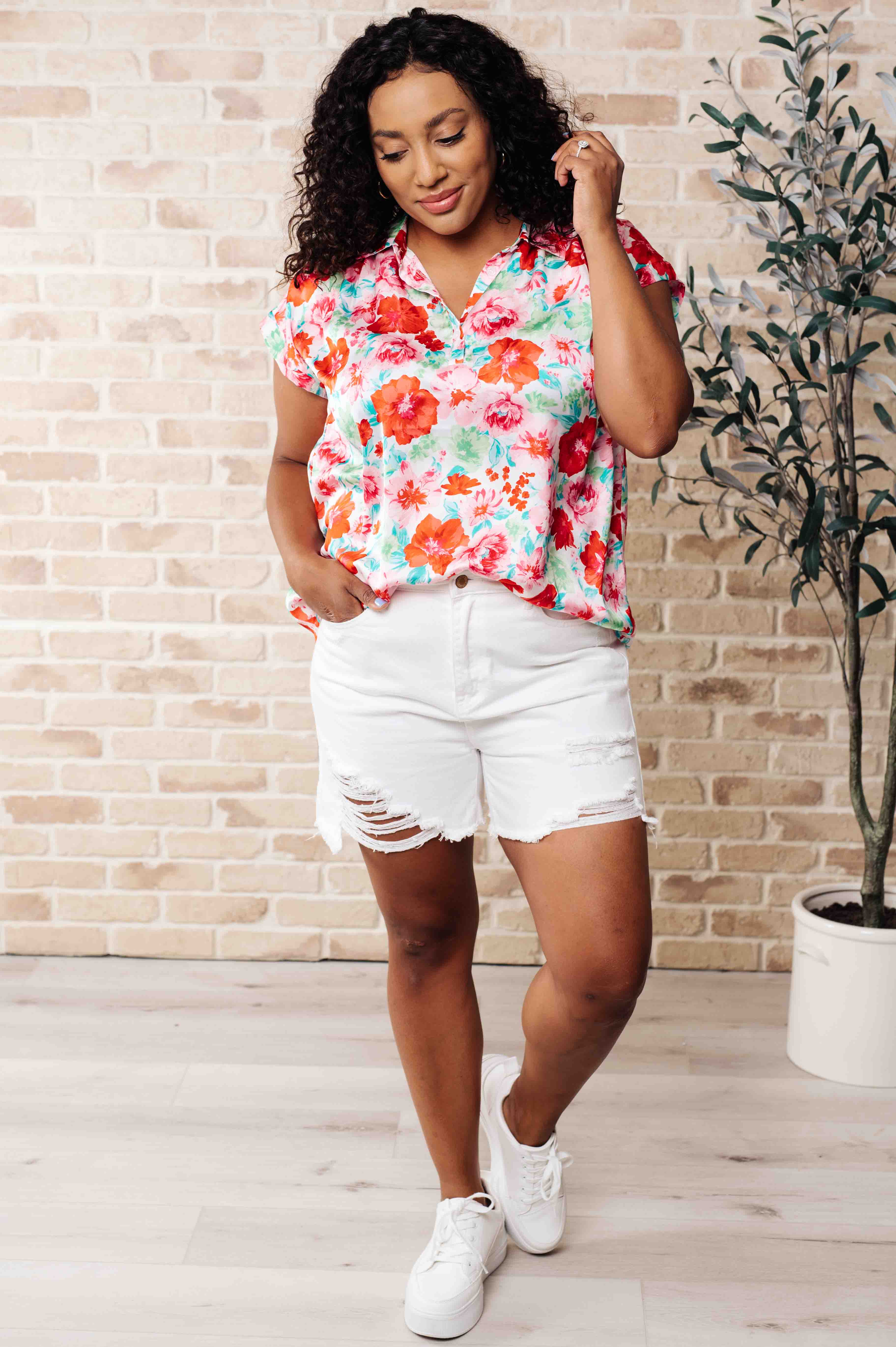 I Melt With You Collared Blouse - Elegant Women's Office Wear & Casual Blouse for Work & Date Night