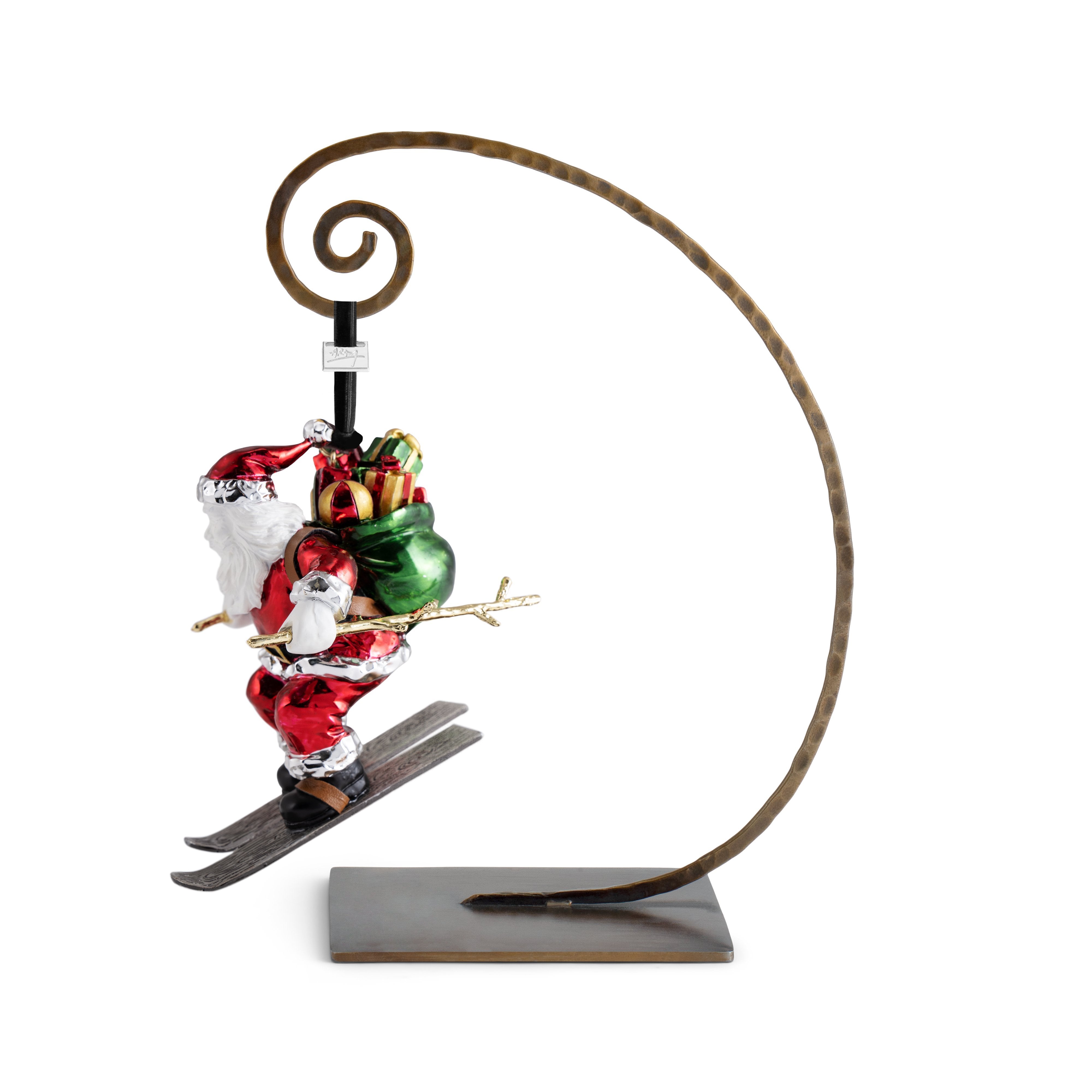 Christmas Skiing Santa Ornament - Festive Holiday Decoration for Tree, Gift & Winter Home Decor