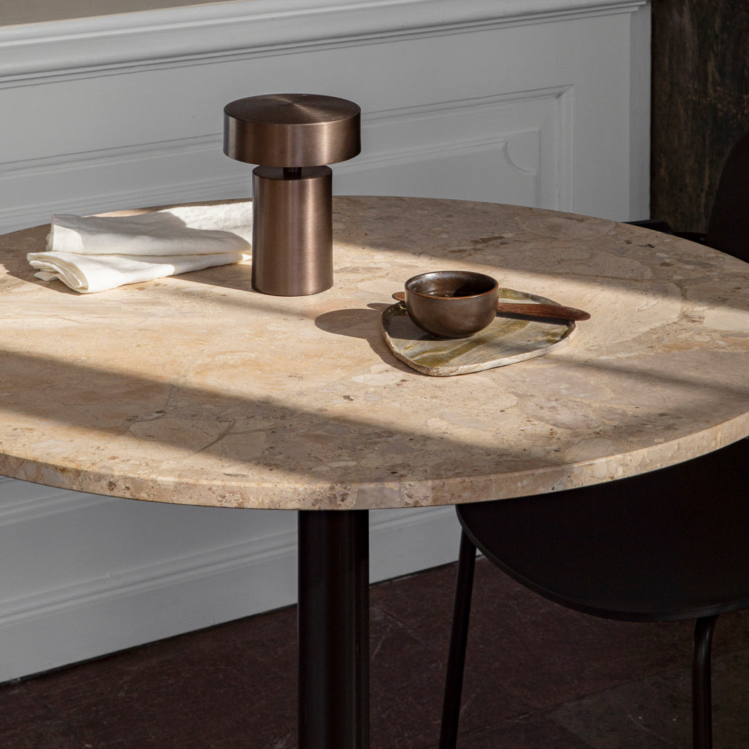 Elegant Harbour Column Round Dining Table - Perfect for Small Spaces, Breakfast Nooks & Cozy Kitchen Settings