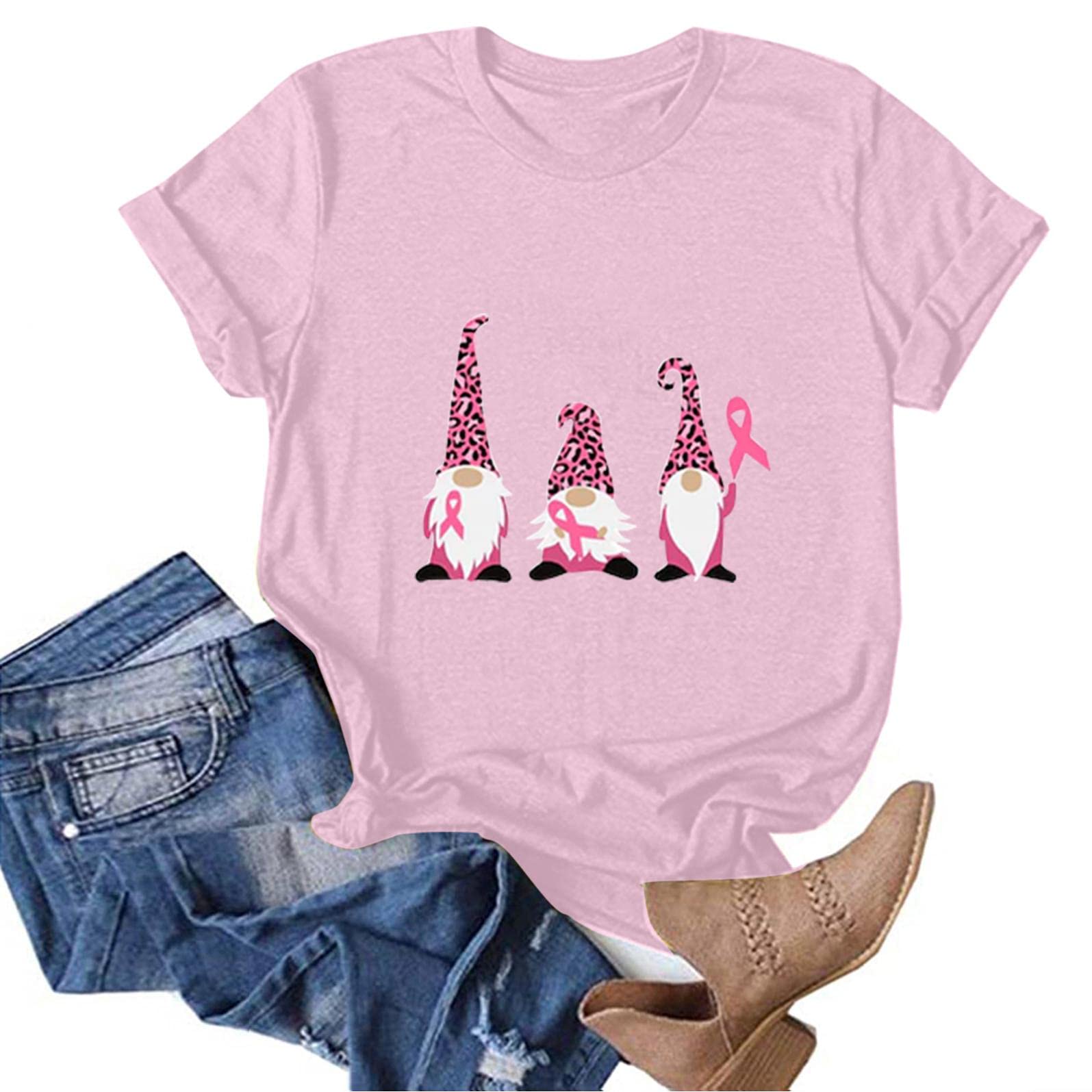 Maryia Women's Faith Warrior T-Shirt - Breast Cancer Awareness Top with Inspirational Design | Comfortable Support Tee for Everyday Wear, Fundraisers & Survivor Events
