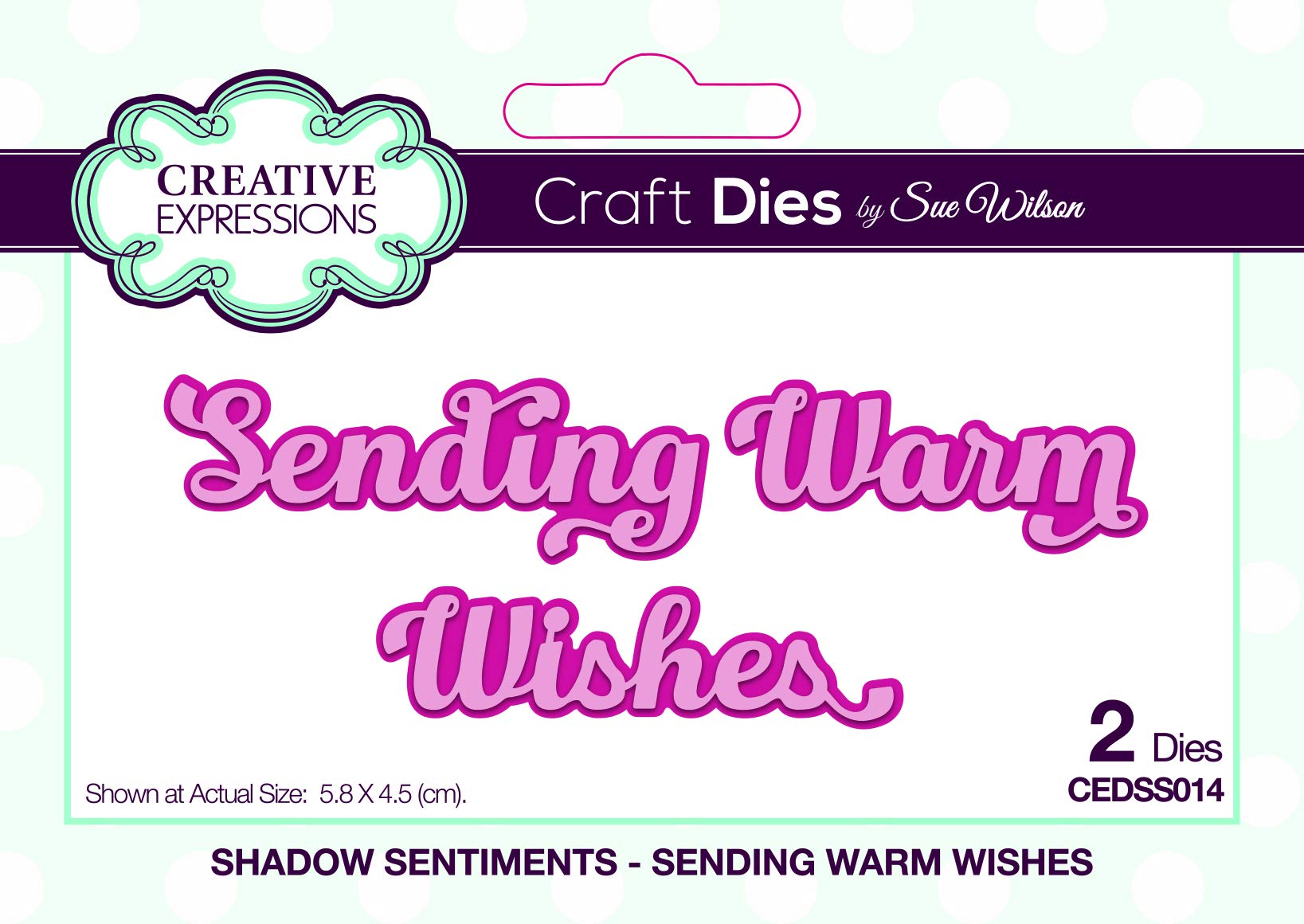 CREATIVE EXPRESSIONS 3PL Craft Dies - Shadow Sentiments Sending Warm Wishes Die Cut Stamps for Card Making, Scrapbooking & Paper Crafts | Perfect for Greeting Cards, DIY Projects & Home Decor