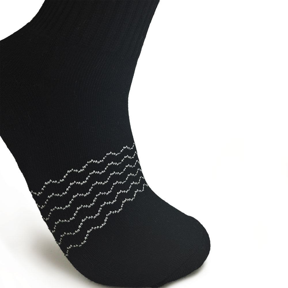 Premium Black Solid Calf Socks for Men & Women - Comfortable Cotton Dress Socks for Business, Office & Formal Occasions