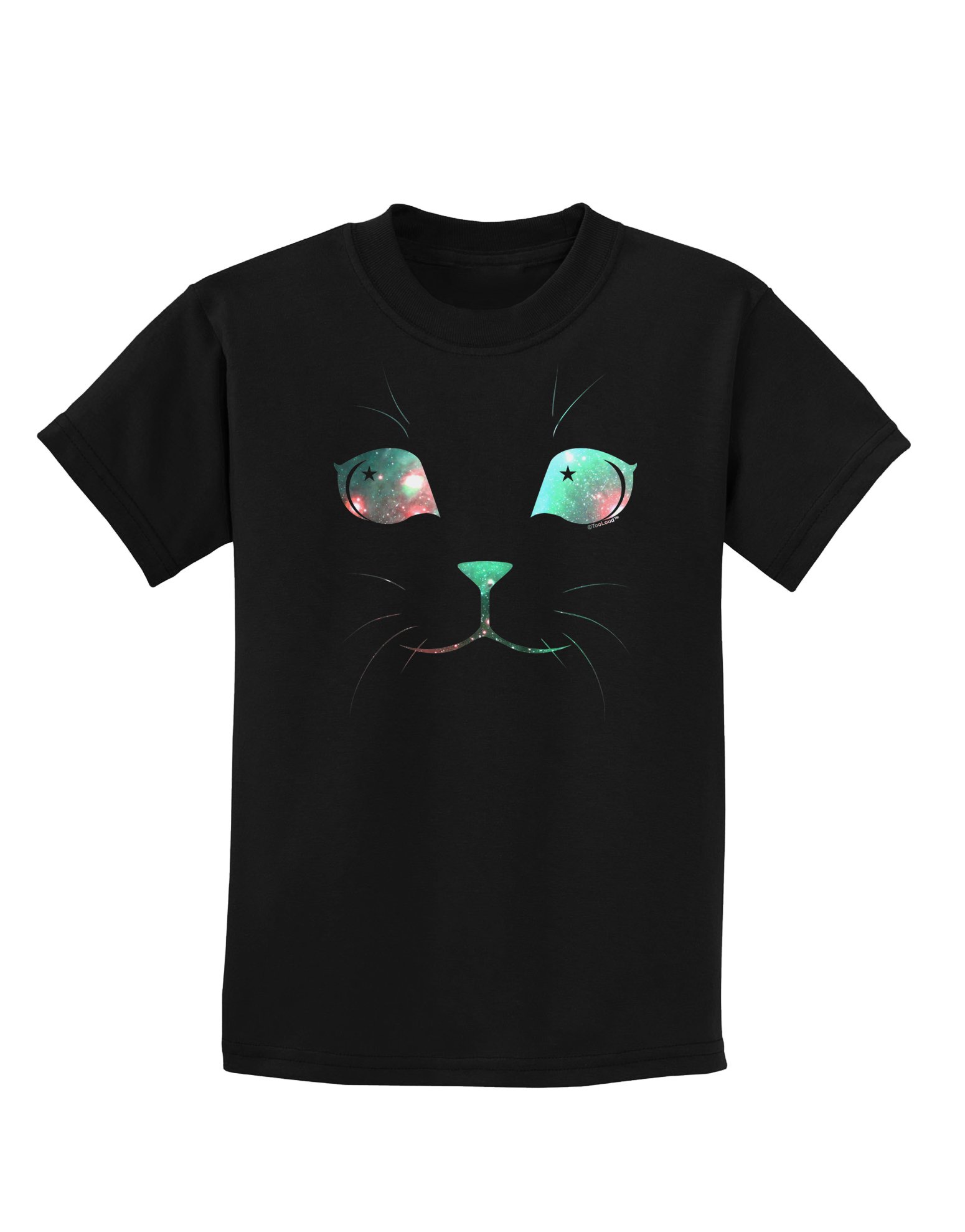 Adorable Space Cat Print Dark T-Shirt for Kids - Fun Astronaut Cat Design Cotton Tee for Boys & Girls - Perfect for School, Playdates & Space-Themed Parties