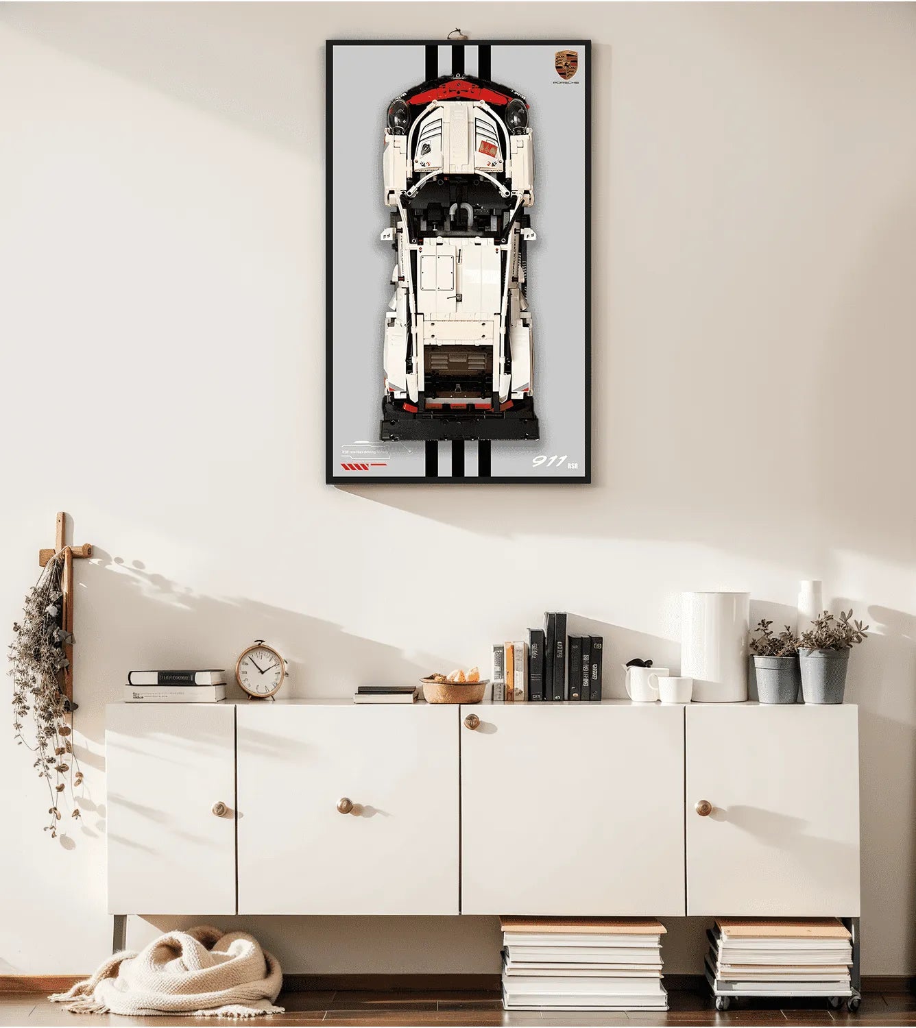 LEGO 42096 Technic Porsche 911 RSR Wall Display Frame - Showcase Your Model Car Collection | Perfect for Home, Office & LEGO Enthusiasts Decor