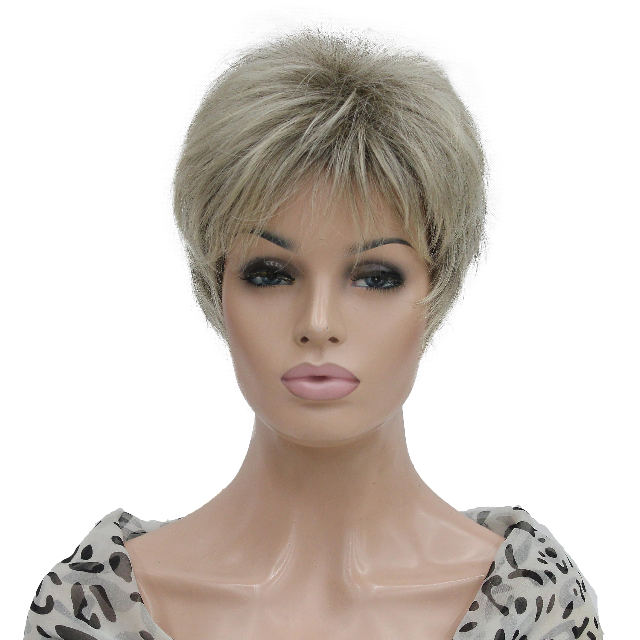 Heat Resistant Short Layered Synthetic Wig for Women - Perfect for Cosplay, Daily Wear & Styling