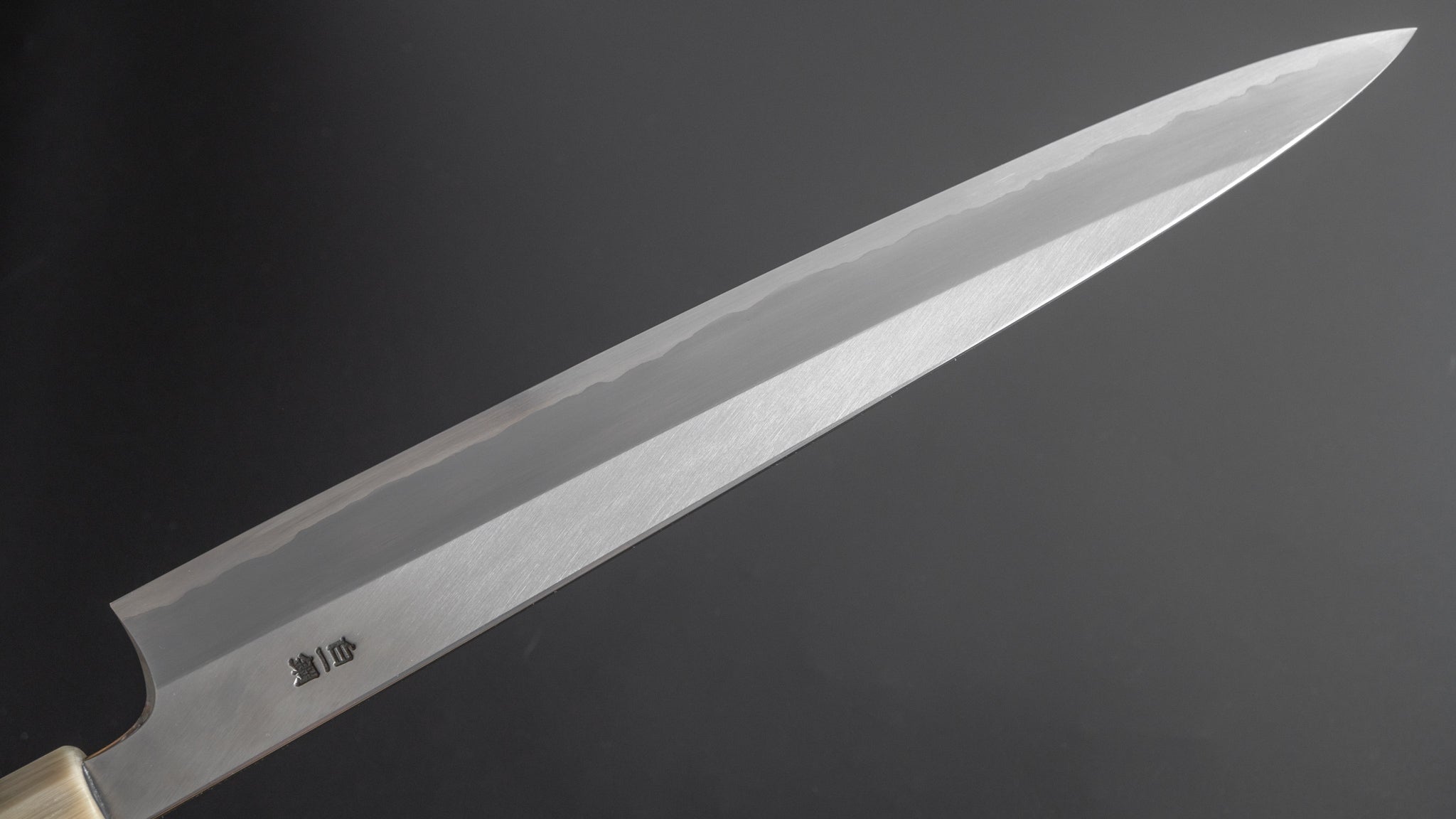 Hitohira Togashi White #1 Stainless Clad Migaki Sujihiki 300mm Sushi Knife with Taihei Ebony Handle - Premium Japanese Chef Knife for Slicing Meat, Fish & Sushi Preparation