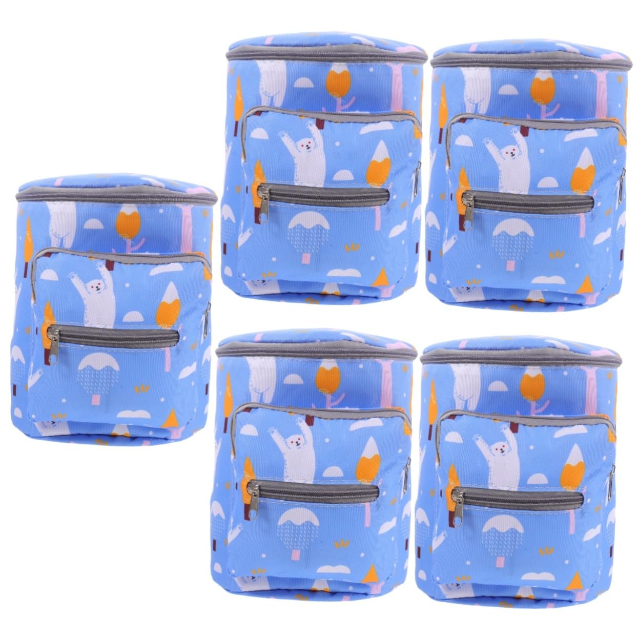5-Piece Nursing Cooler Bag Set for Moms - Insulated Breastfeeding & Baby Bottle Storage - Durable Oxford Cloth Diaper Bag - Perfect for Hospital, Travel & Daycare Use