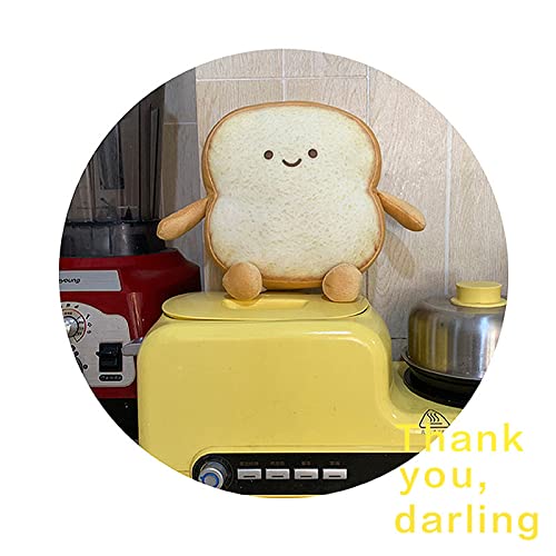 NatureMan Toast Bread Pillow - Funny Bread Shaped Plush Toy Pillow for Kids & Adults, Soft Cute Stuffed Sofa Pillow for Home Bedroom Decor (Golden) - Perfect for Lounging, Gift Giving, and Cozy Home Decor