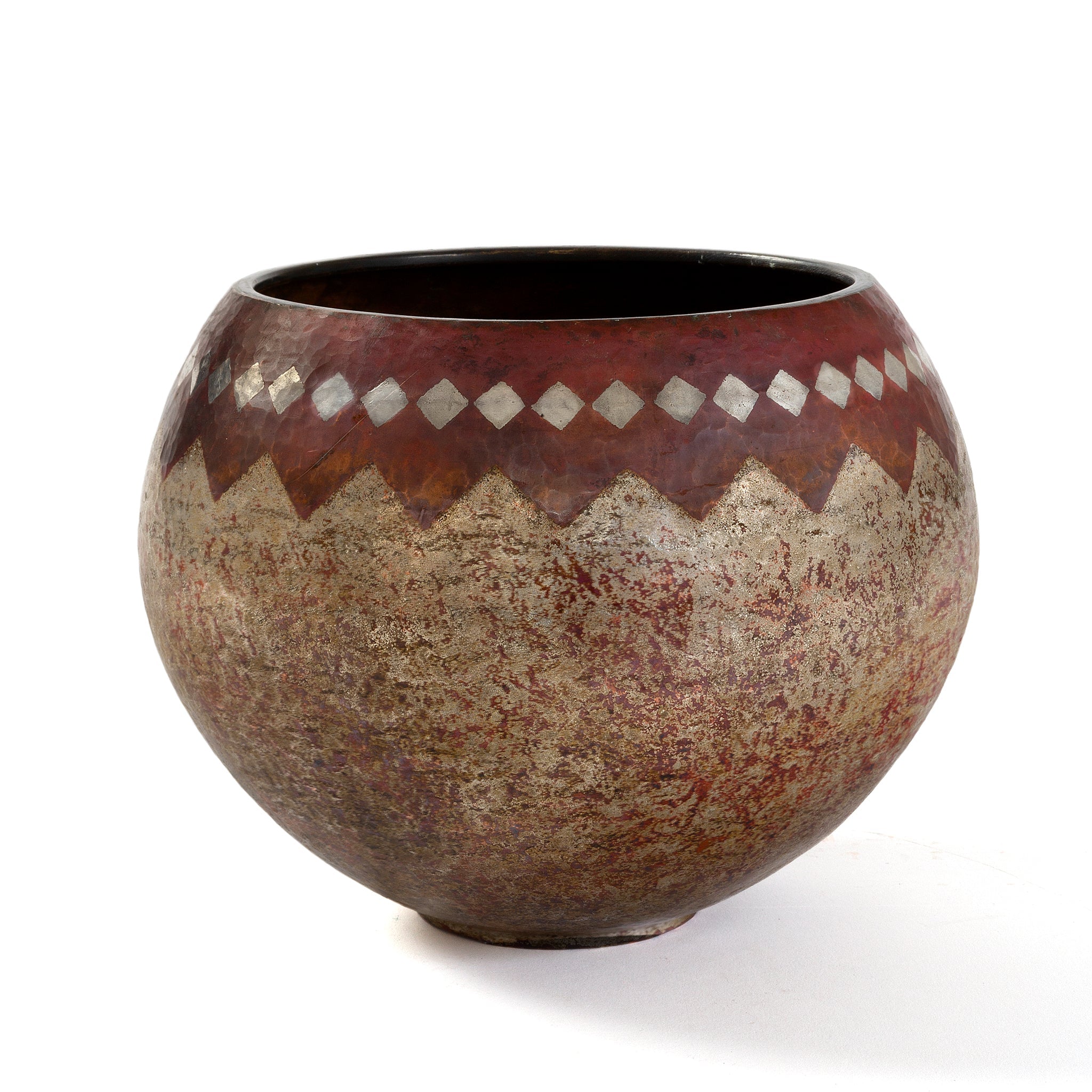 Claudius Linossier Dinanderie Vase - Handcrafted French Metal Vase for Home Decor, Wedding Centerpiece & Luxury Gift