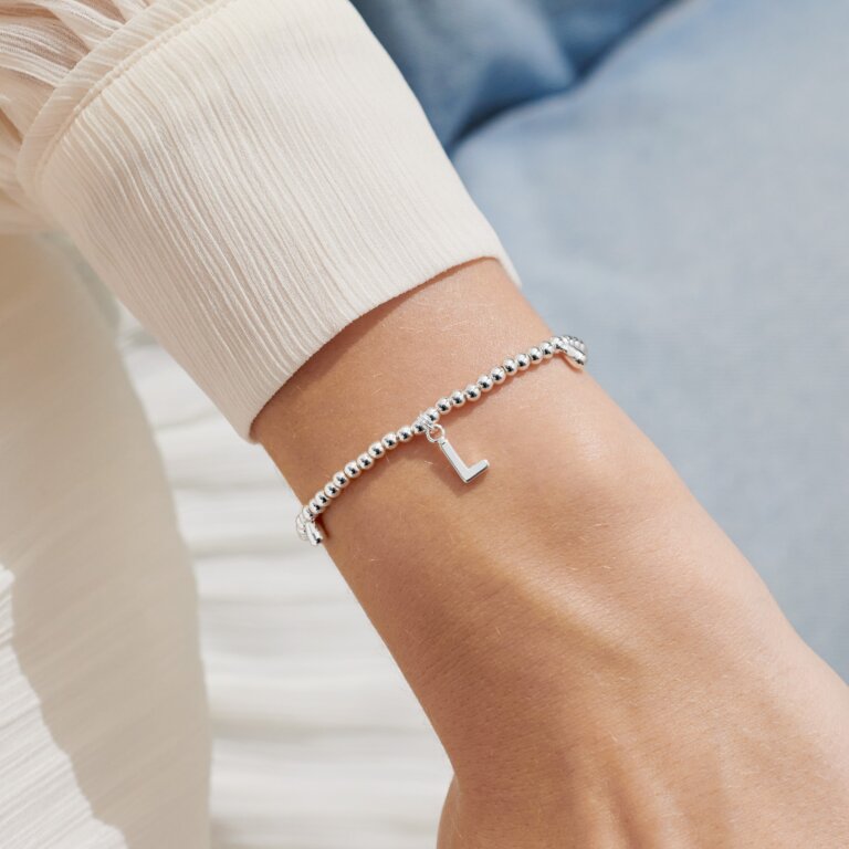 Joma Jewellery Alphabet 'L' Bracelet - Elegant Initial Charm Bracelet for Women, Perfect for Gifts, Daily Wear & Special Occasions
