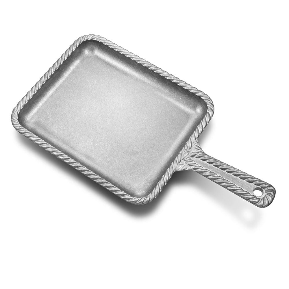 Premium Rectangular Cast Iron Skillet for Grilling & Searing - Heavy Duty Grill Pan for Steak, Vegetables & Outdoor Cooking - Perfect for BBQ, Camping & Kitchen Use