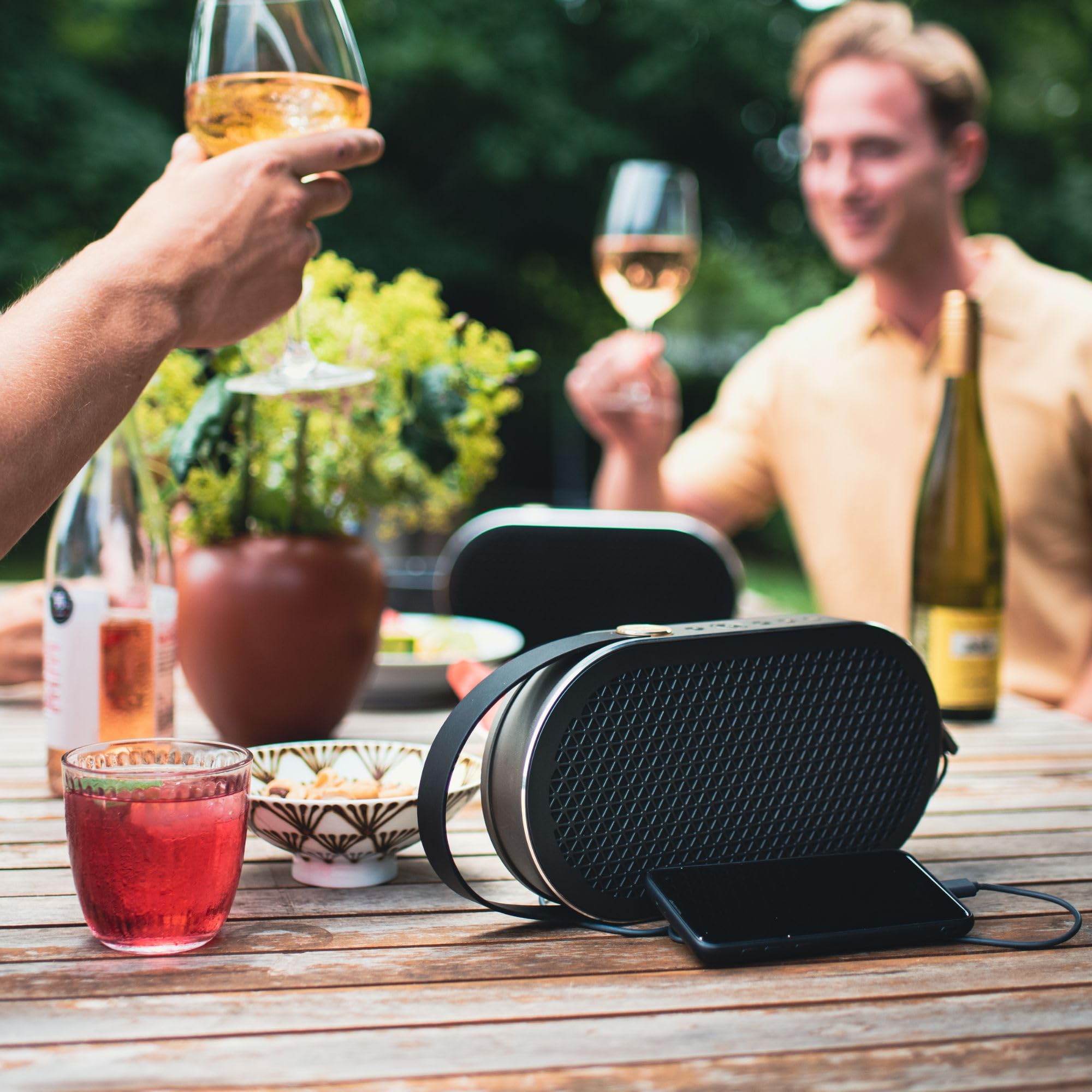 DALI Katch G2 Portable Bluetooth Speaker - Wireless Compact Outdoor Speaker with 30 Hours Playtime, 95dB Sound Pressure & Fabric Dust Cap (Iron Black) - Perfect for Travel, Camping, Beach & Home Use