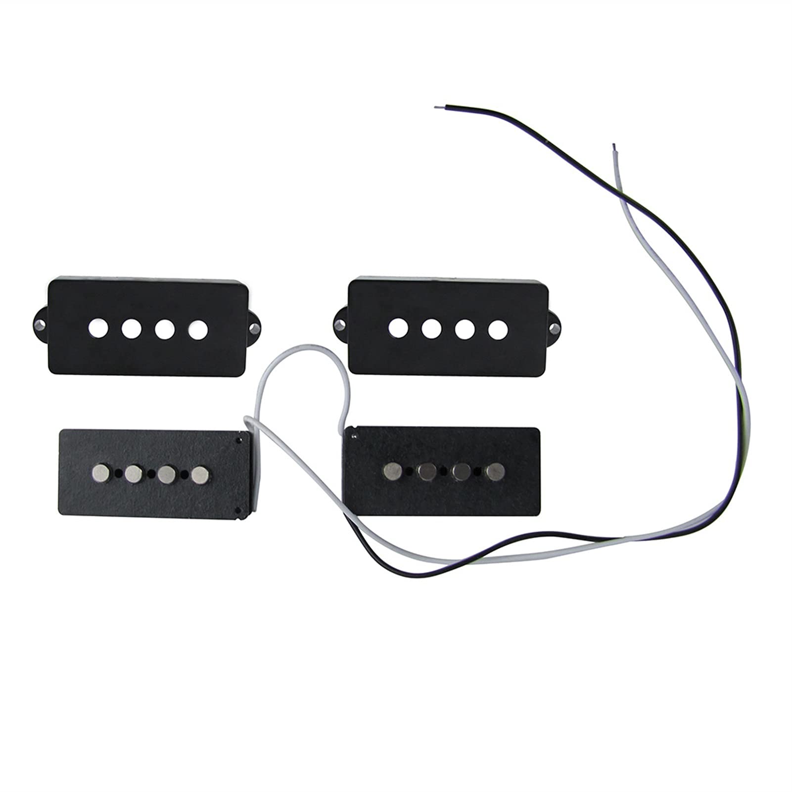 Alnico 5 Open Humbucker Pickup Set - PB Bass Neck & JB Bass Bridge Pickups for 4-String Bass Guitar | Professional Sound Upgrade for Live Performances & Studio Recording