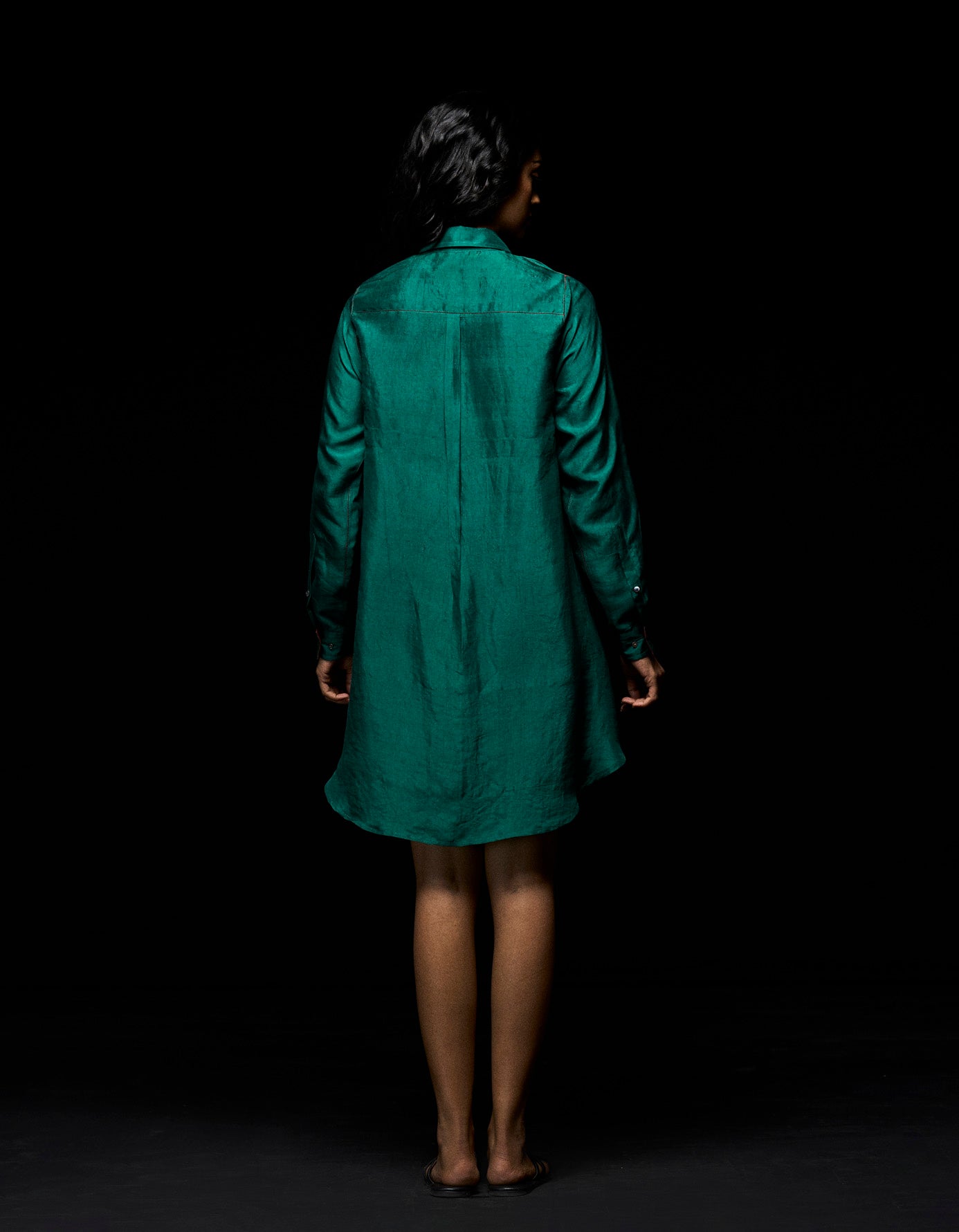 Premium Oversized Silk Shirt for Women - 100% Pure Mulberry Silk Green Blouse - Perfect for Casual Wear, Office Outfits & Special Occasions