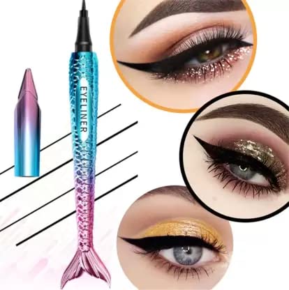 AGLEY Long-Lasting Fish Shape Waterproof Eyeliner Pen - Pack of 1 | Smudge-Proof & Water-Resistant Makeup for All-Day Wear | Perfect for Swimming, Gym & Special Occasions