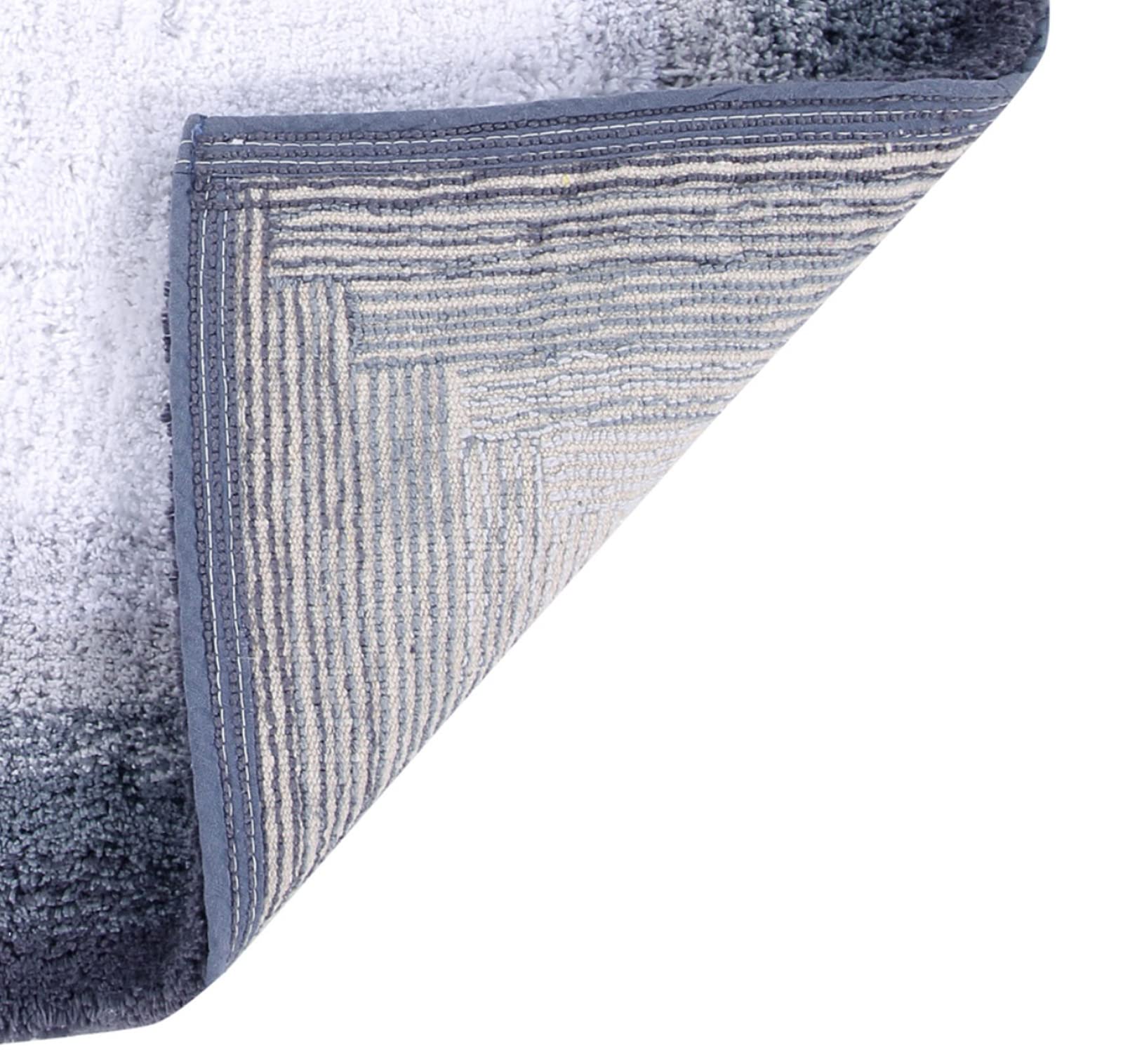 Premium 100% Cotton Bath Mat Set - Soft Absorbent Tufted Bathroom Rug, Machine Washable, Non-Slip Shower Mat for Bath Tub & Floor, 2-Piece Gray Bath Mats (17x24 Inches) - Perfect for Spa-Like Bathroom Comfort & Luxury Home Decor