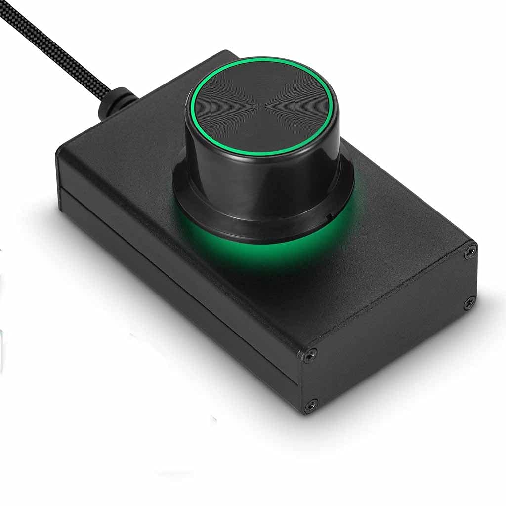 SBSNH 2021 Mini USB Volume Control Knob - One Key Mute & Lossless Audio Controller for PC Speakers (Black) - Perfect for Home Office, Gaming & Music Studio Setup