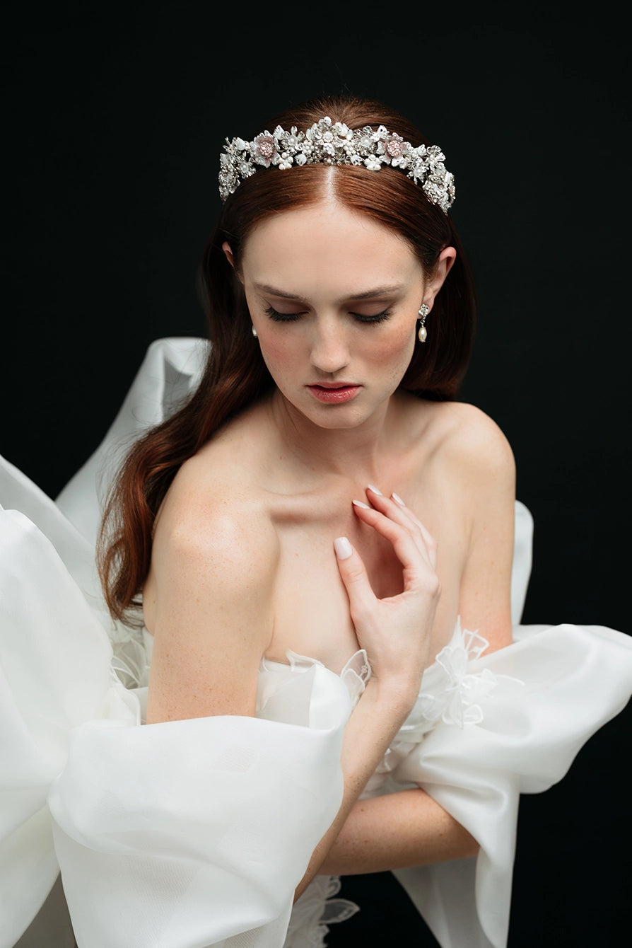 Bliss Crown - Elegant Floral Hair Vine Headband for Women, Perfect for Weddings, Prom, Parties & Special Occasions
