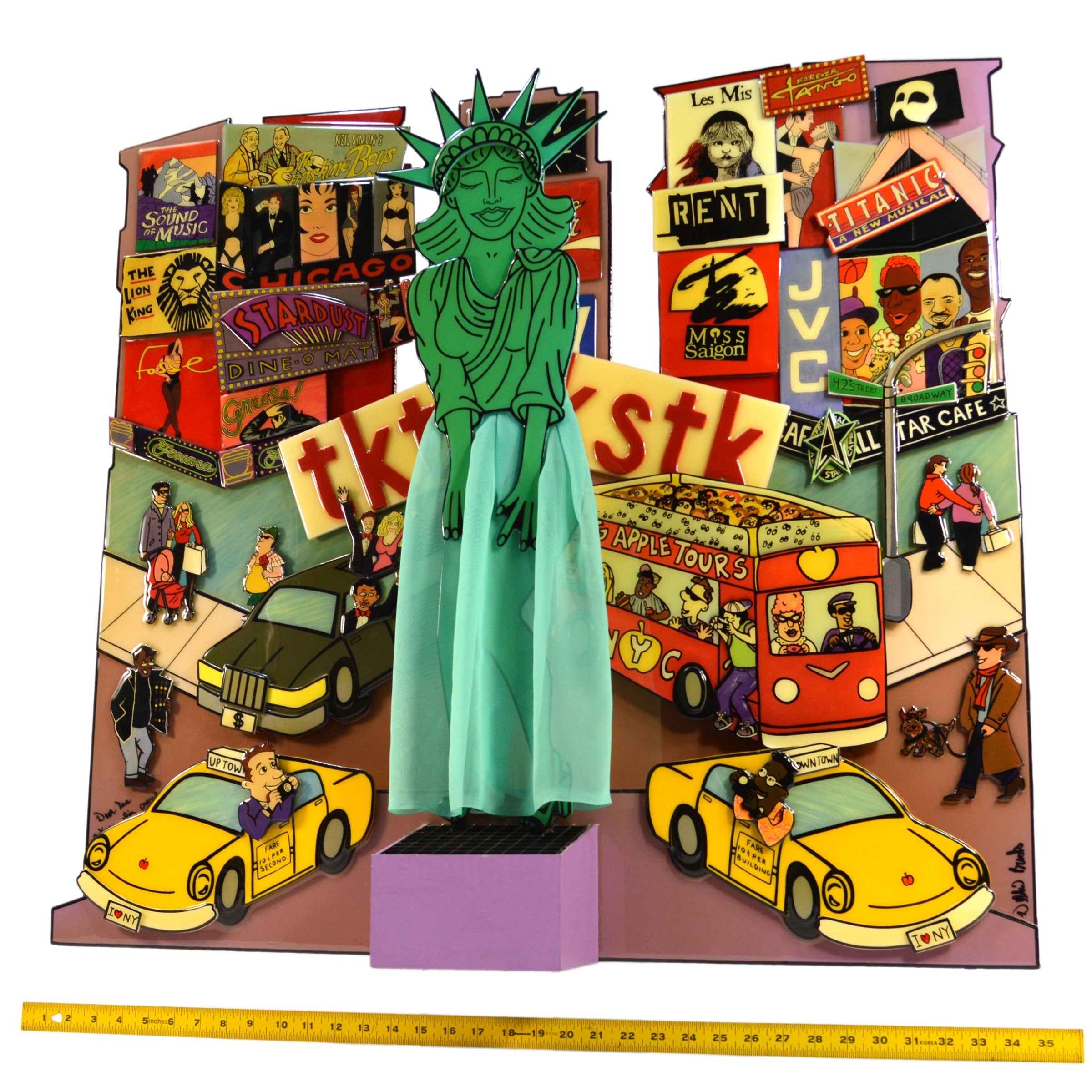 Original 3D Wall Art POPMOTION by Debbie Brooks - Statue of Liberty Limited Edition 122/250 - Rare Collectible for Home & Office Decor