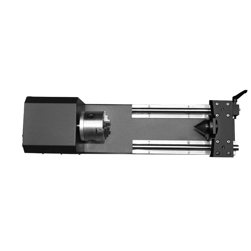 80mm CNC Router Rotary Axis Attachment with 3-Jaw Chuck & 2-Phase Stepper Motor for CO2 Laser Engraving & Cutting Machines - Perfect for Cylindrical Engraving, Woodworking, and Metal Fabrication