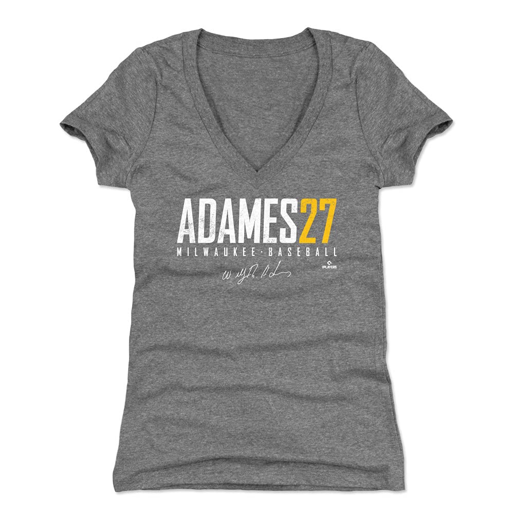 500 LEVEL Willy Adames Women's Baseball Jersey - Milwaukee Brewers MLB Fan Shirt for Women | Game Day, Tailgating & Sports Events