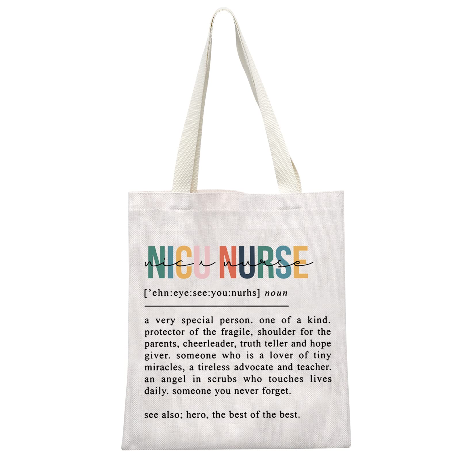 Premium NICU Nurse Tote Bag - Personalized RN Nursing Gift for Graduation, Work & Antepartum Nurses - Durable & Stylish Definition Tote for Medical Professionals - Perfect for Hospital Shifts, Clinicals & Nursing School