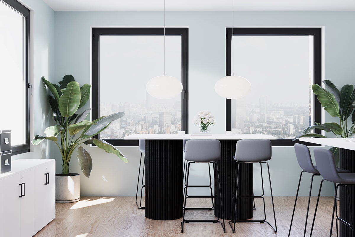Premium Baobab Wood Circular Base Rectangle Dining Table with Rounded Corners - 1800mm x 1100mm Modern Kitchen Counter Table - Perfect for Dining Rooms, Kitchens and Open-Plan Living Spaces