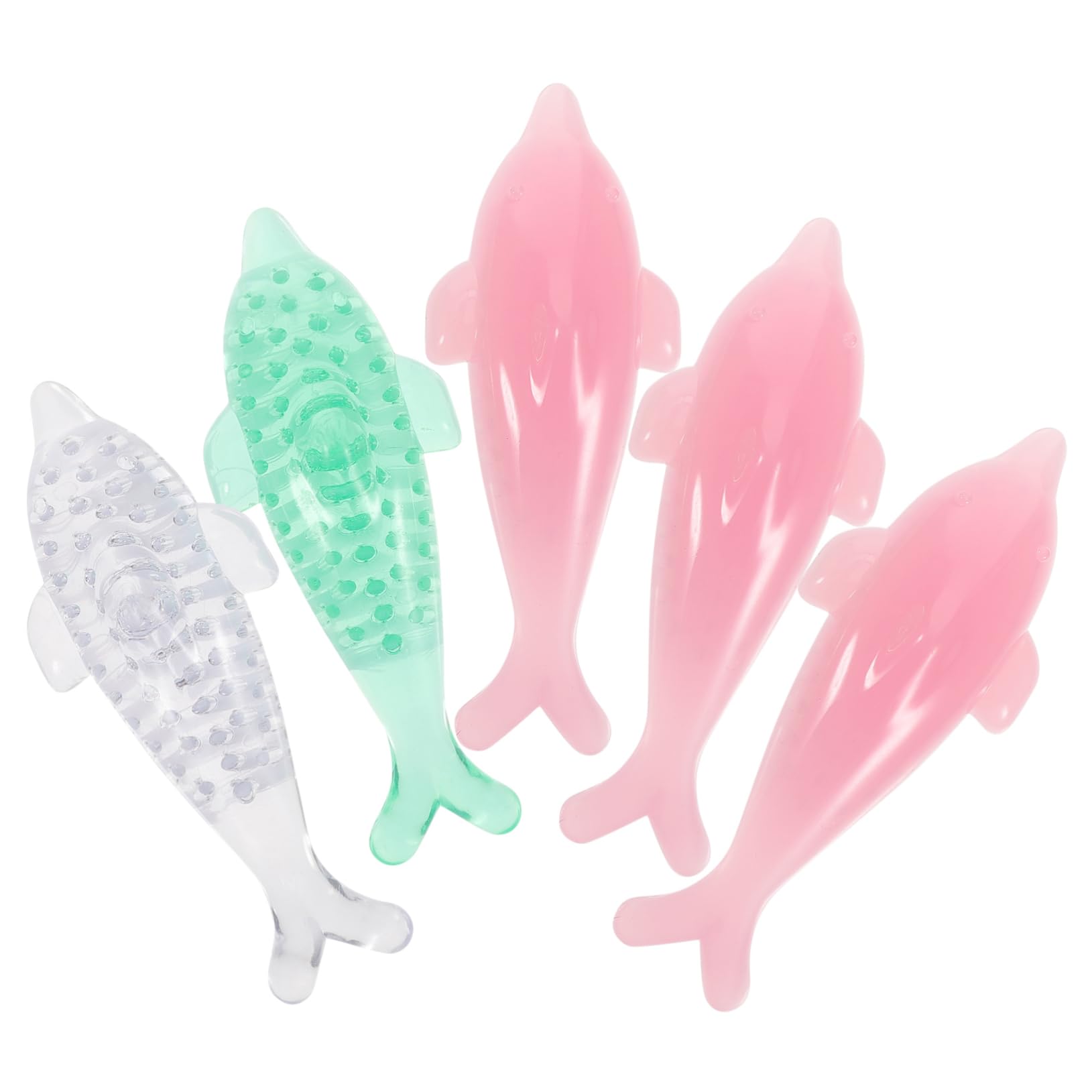 Healifty 5-Piece Nail Brush Set - Toenail & Manicure Cleaning Brush with Dolphin & Whale Design for Women & Kids - Perfect for Nail Art, Blush, Powder Cleaning & Hygiene Care - Ideal for Home, Salon & Travel Use