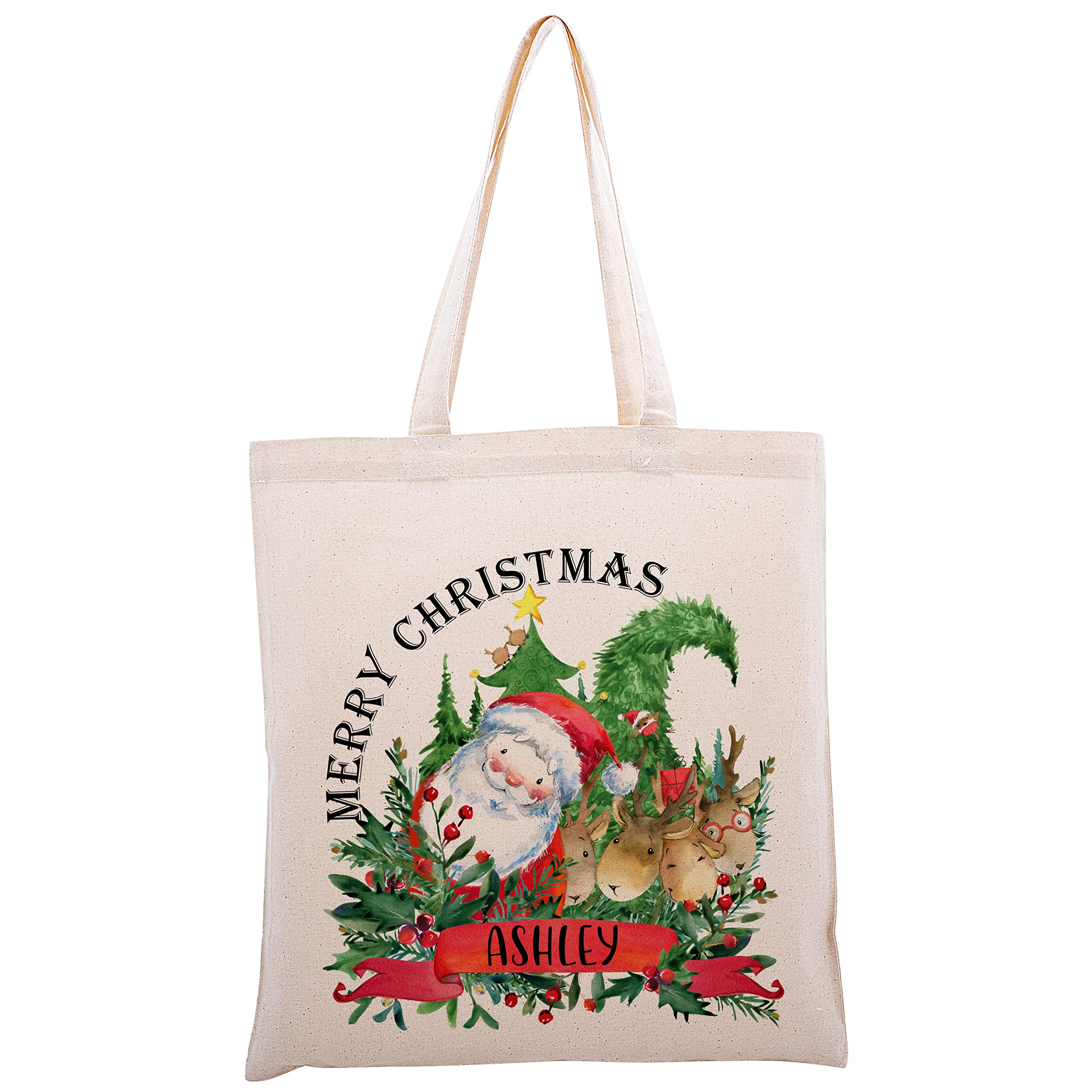 Personalized Christmas Tote Bag - Custom Holiday Gift Bag with Design #12 | Cute Xmas Presents for Women, Friends & Family | Perfect for Shopping, Travel & Festive Gift Giving