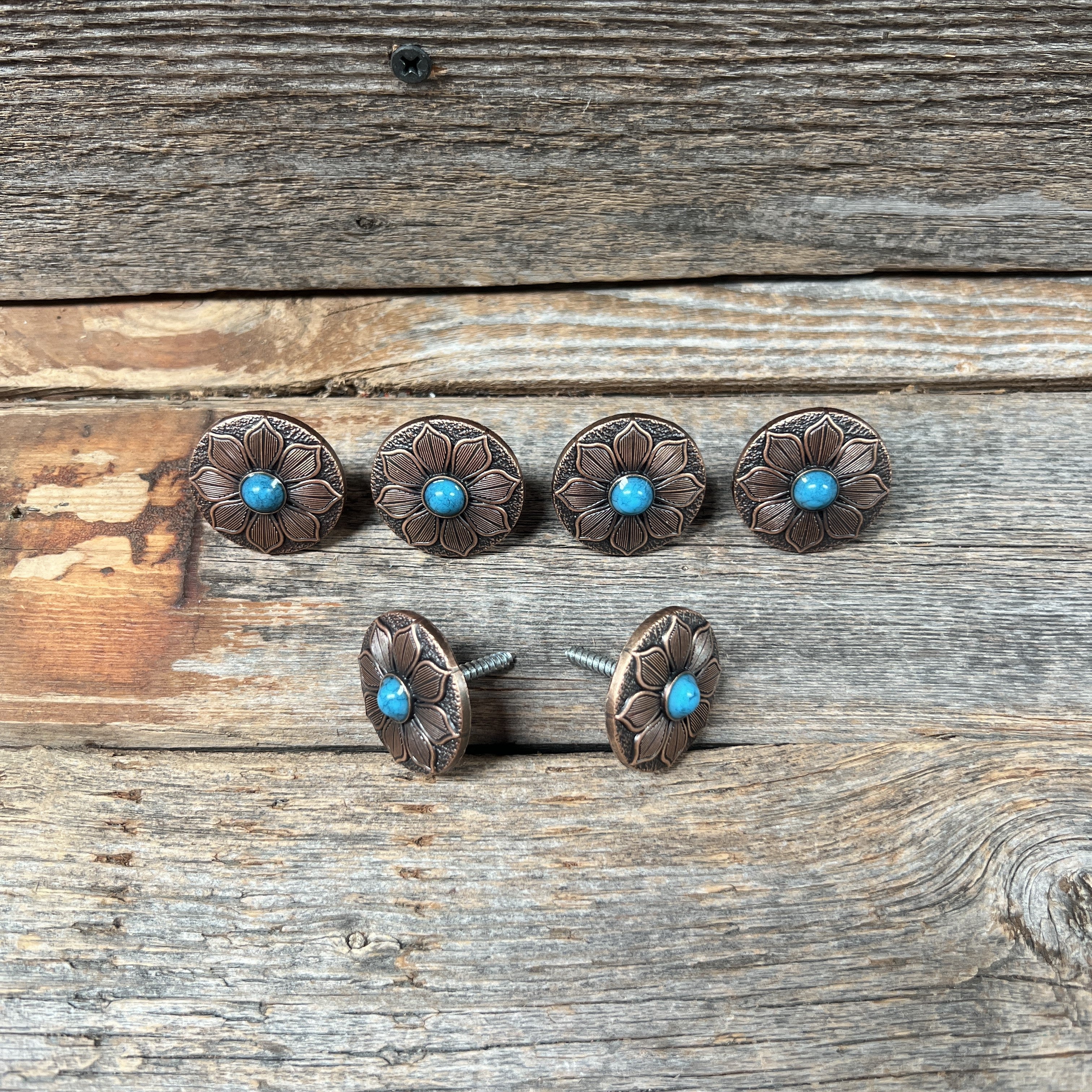 Western Style Copper Sunflower Concho Belt Buckle W205 - Perfect for Cowboy Boots, Jeans & Western Fashion Accessories