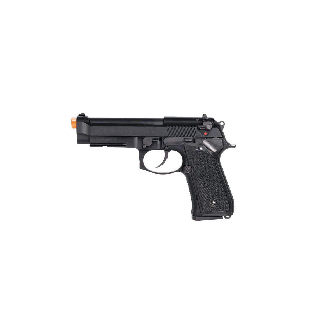 KWA M9 PTP 6mm Airsoft Pistol with 24-Round Magazine & Railed Frame - Black - Perfect for Airsoft Battles, Training & Tactical Games
