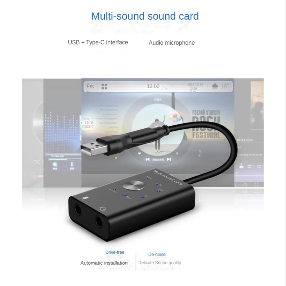 Premium USB Audio Sound Card Adapter - Aluminum Alloy DAC Converter for Laptop, PC, Headphones & Speakers | High-Quality Digital Audio for Gaming, Streaming & Music Production